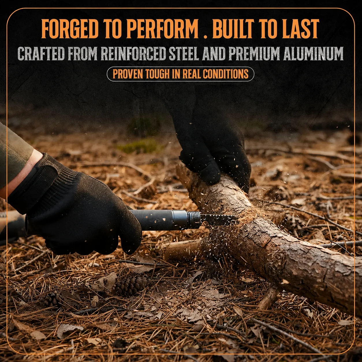 Multifunctional Tactical Hiking Stick - 15-in-1 Survival Multi-Tool for Outdoors