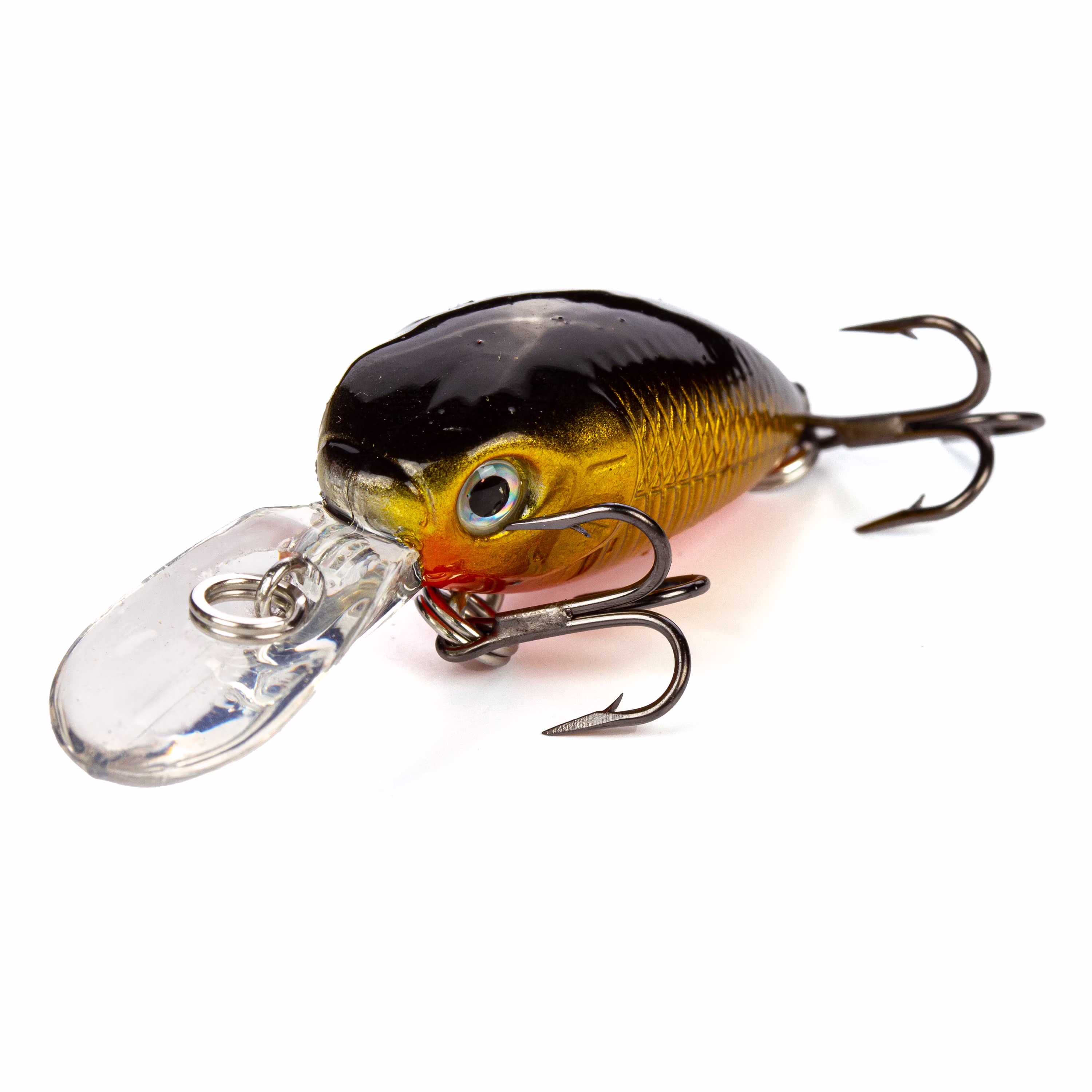 Ozark Trail Mini Crankbait Fishing Lure, Gold Black, 1/11 oz