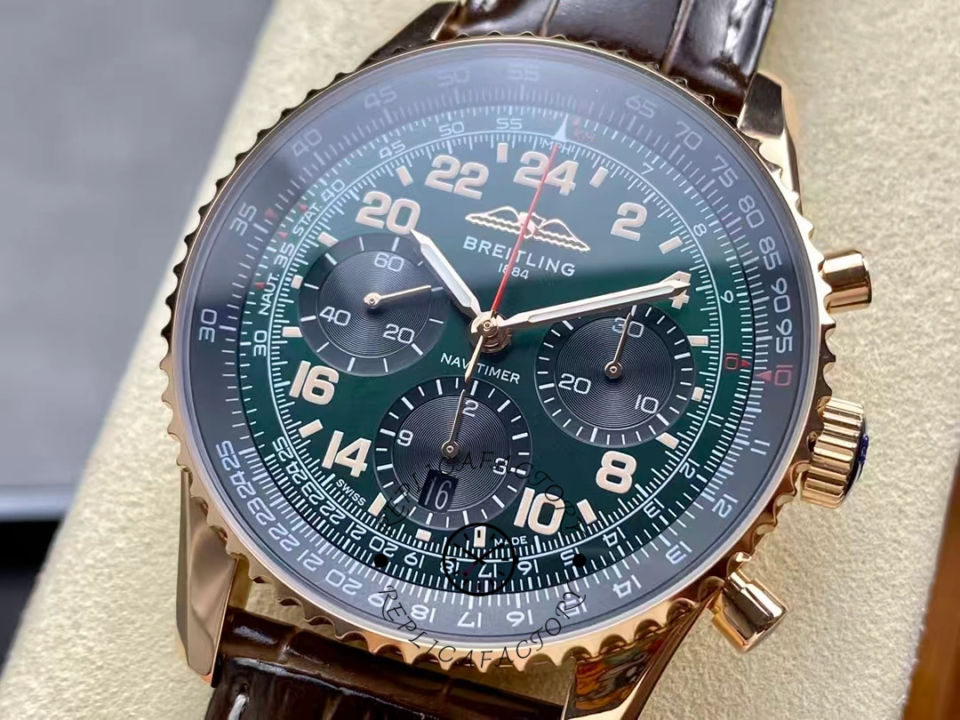 Breitling Navitimer B12 Chronograph 41 RB12302A1L1P1 Brown Strap Replica