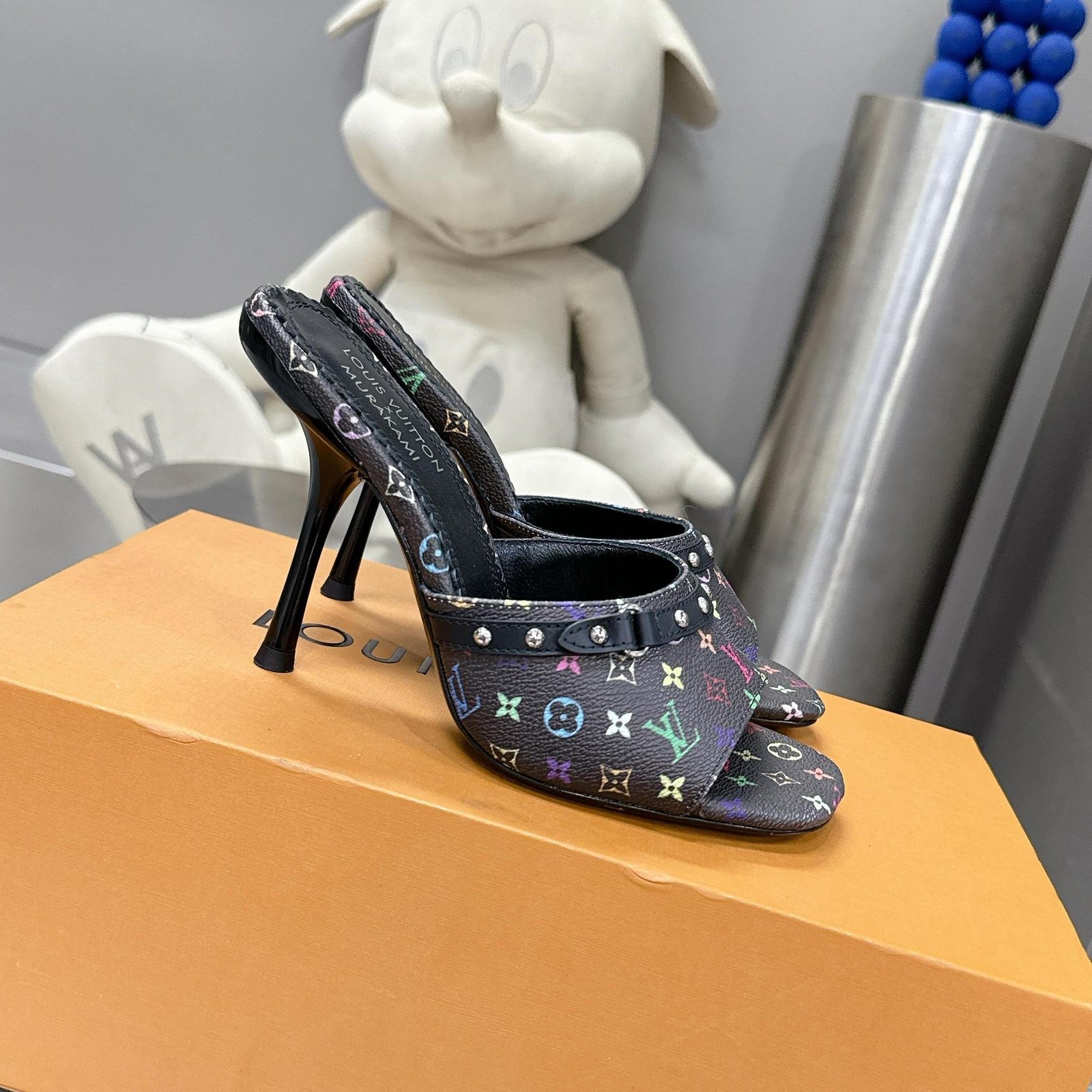 Louis Vuitton LV Takashi Murakami Leather Slippers