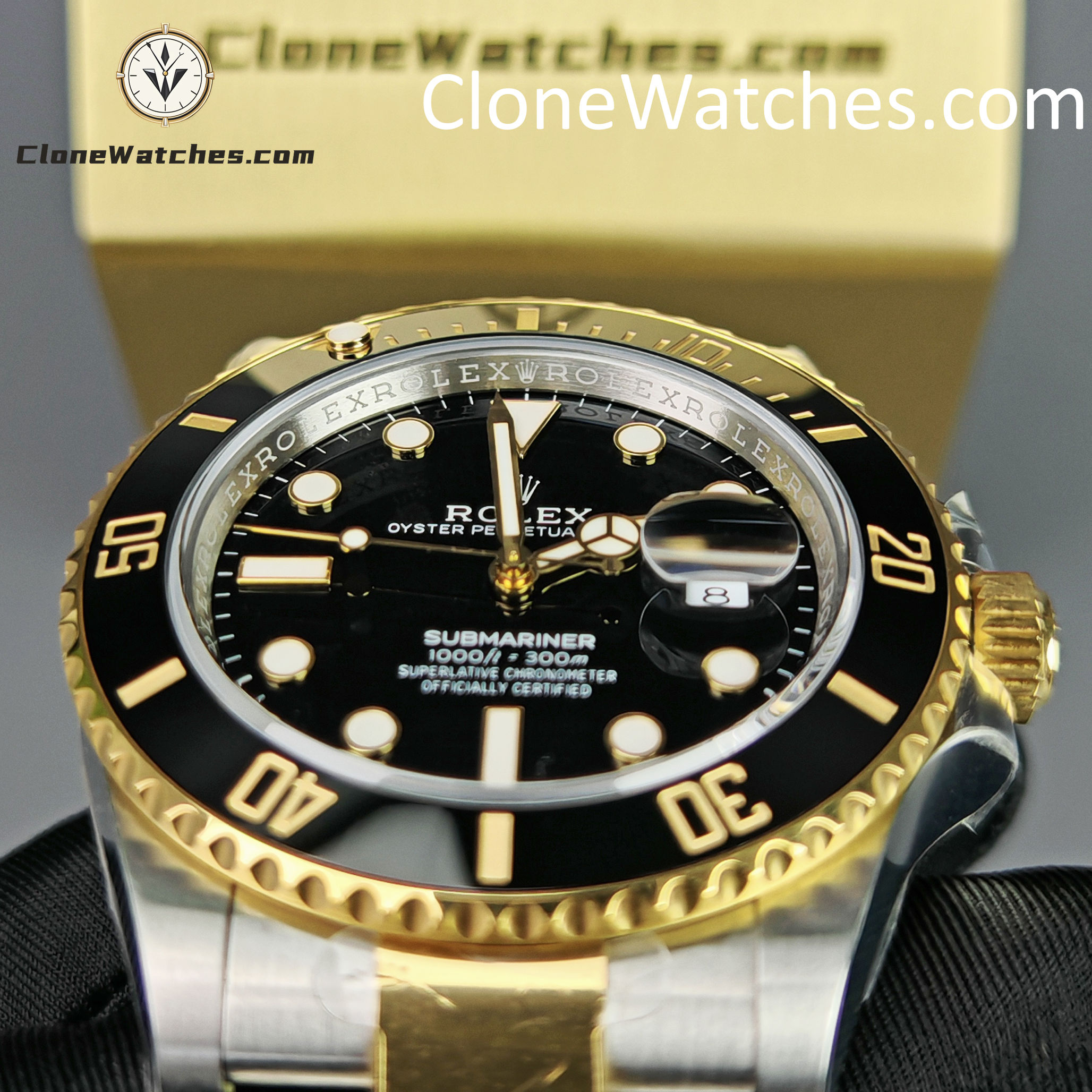 Rolex Super Clone Watches 1:1 Submariner Gold Steel m126613ln-0002 3235 Movement