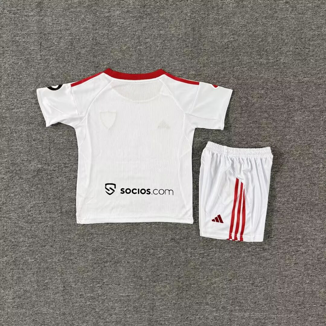 2025-26 Sevilla Home  Jersey Kids' Set - Fans Edition