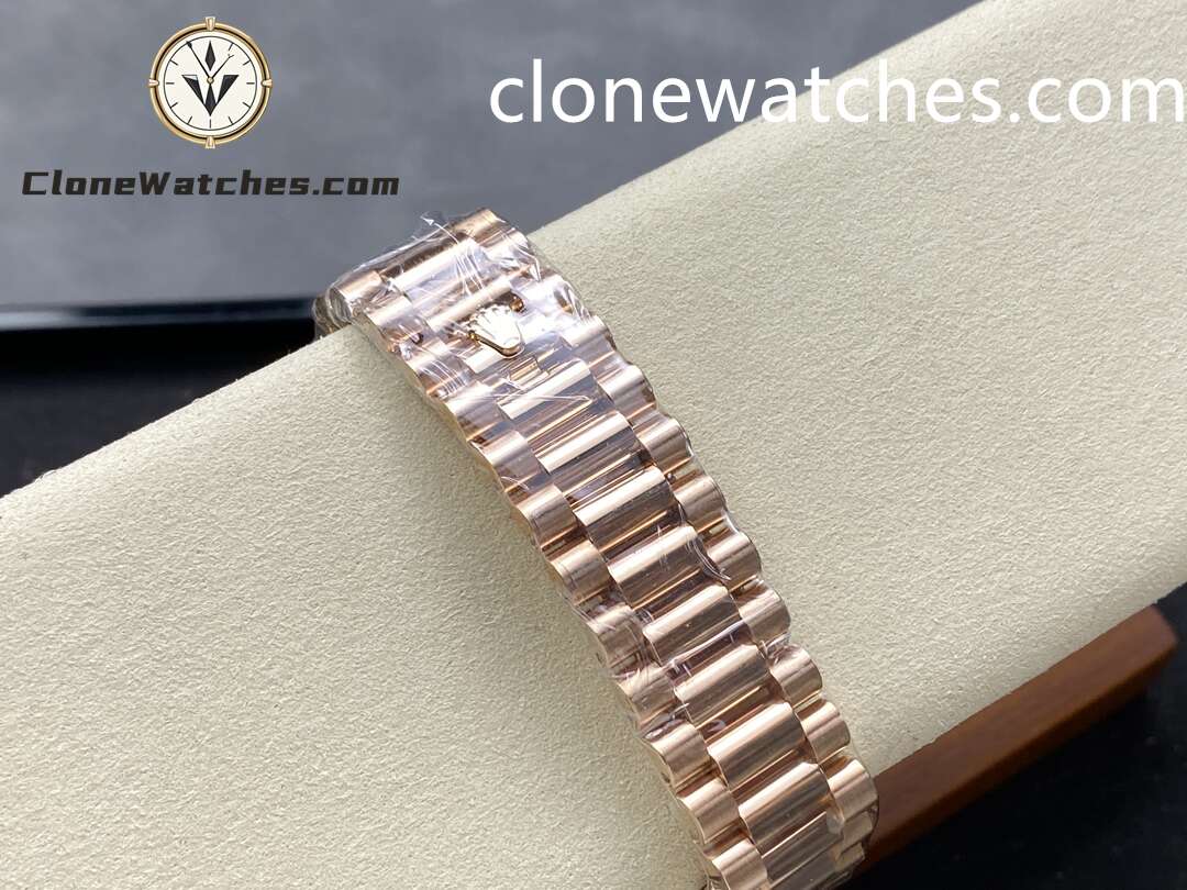 Rolex Super Clone Watches 1:1 Day Date Rose Gold Brown Roman Dial 40mm m228235-0002 3255 Movement