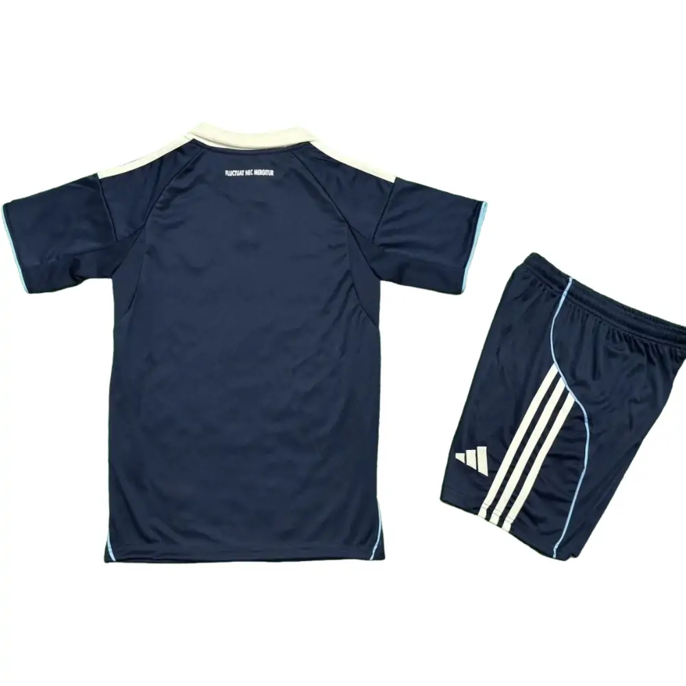2025-26 Paris FC Home Kit - Short Sleeve Children's suit Fans Edition