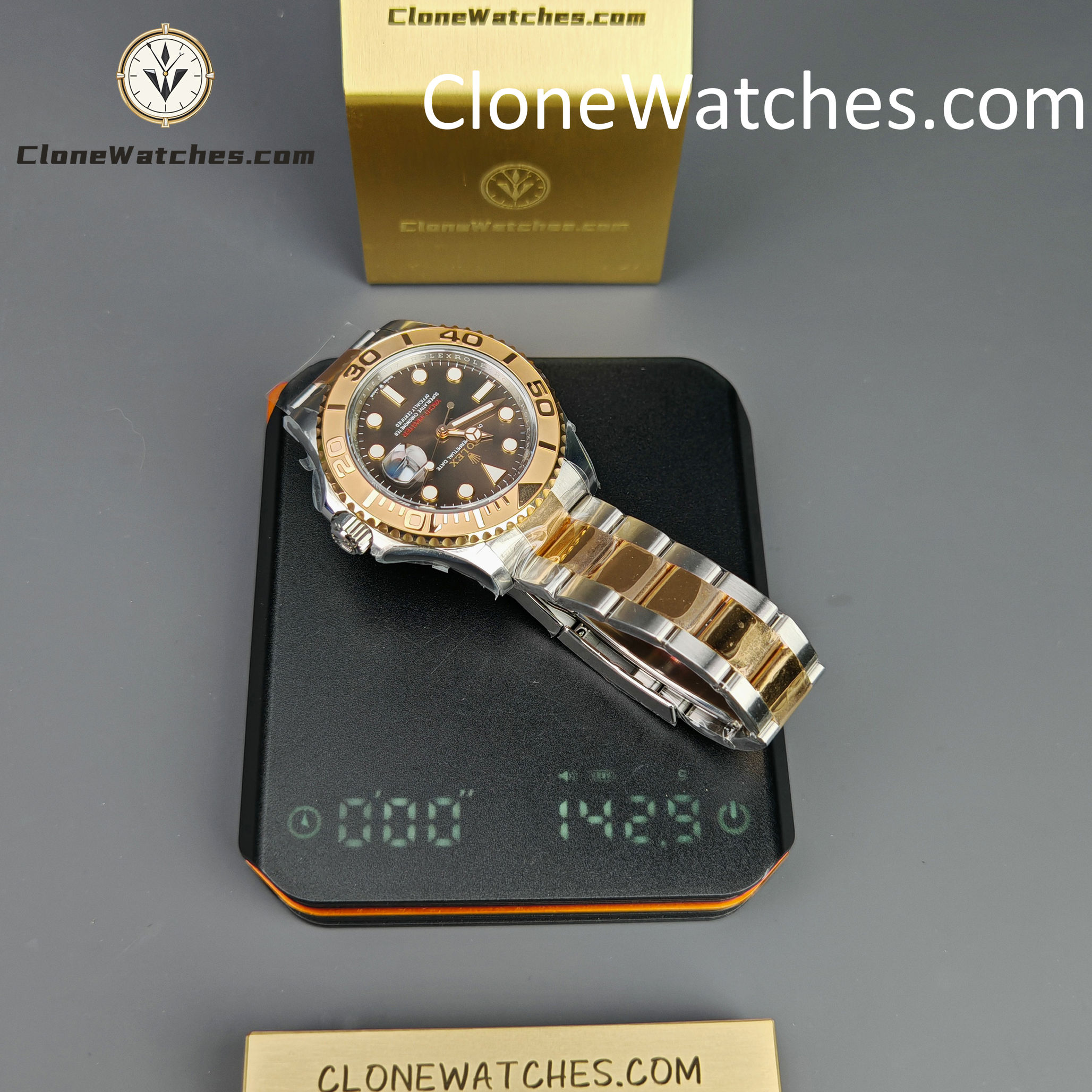 Rolex Super Clone Watches 1:1 Yacht Master Brown Dial Rose Gold M126621-0001 3235 Movement