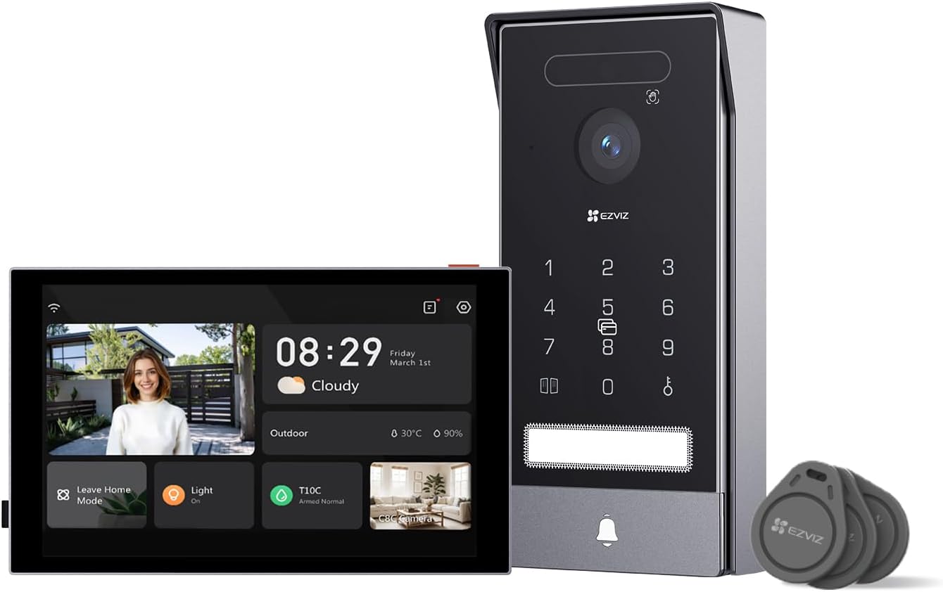 Visiophone connecté 4K HP7 Pro écran 8 pouces reconnaissance paume visage RFID étanche WiFi