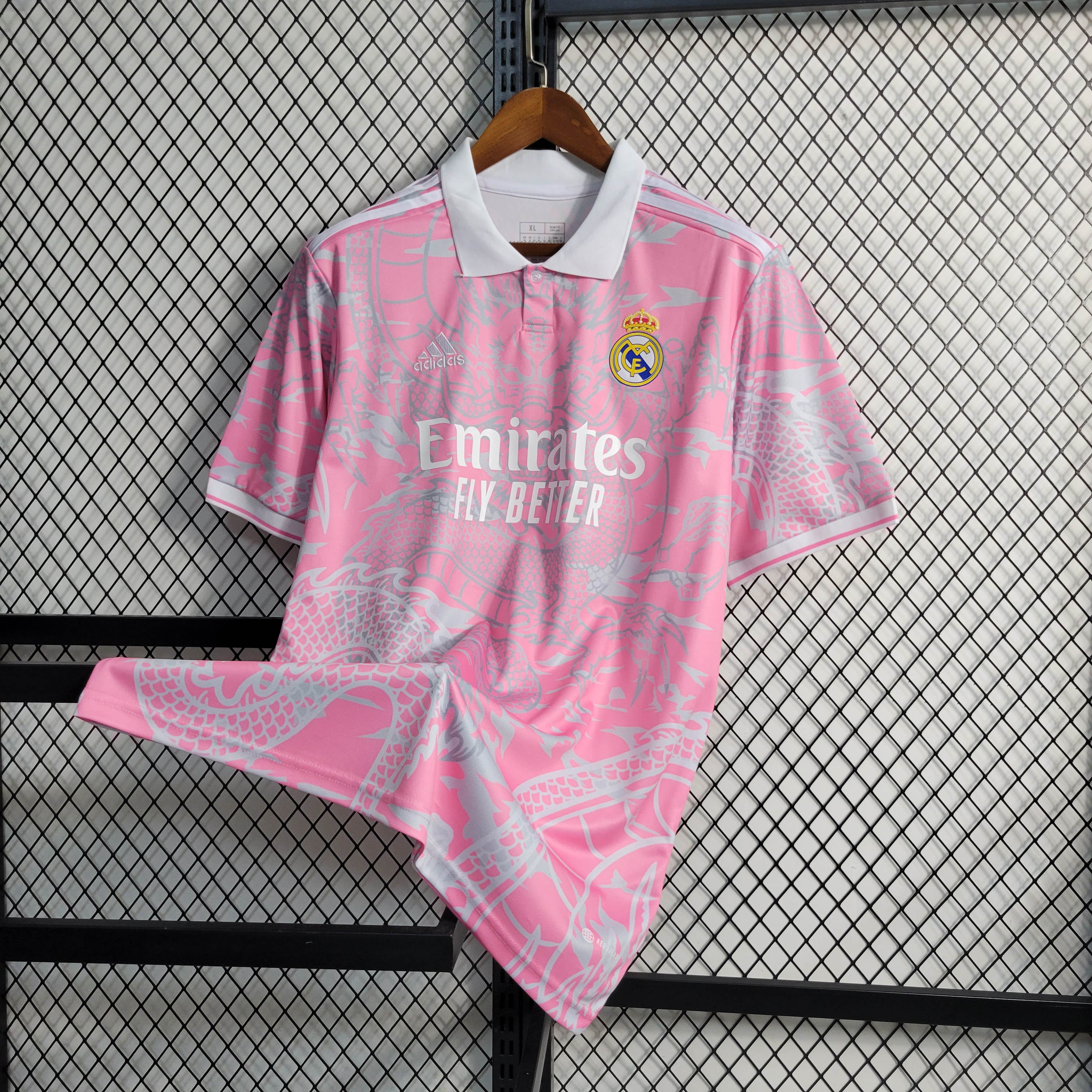 2023/2024 Real Madrid Chinese Dragon Pink Football Shirt - Fans Edition