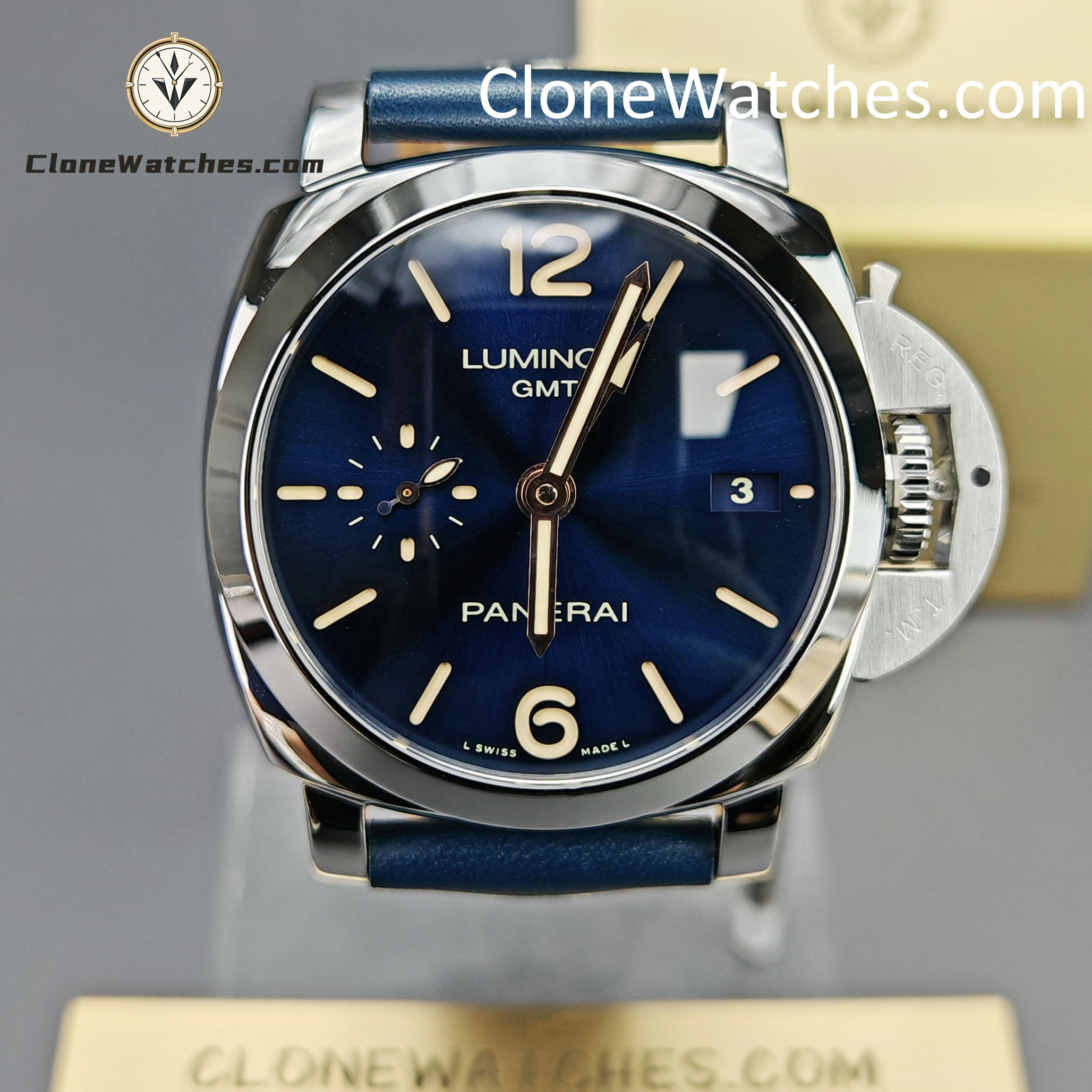 Panerai Super Clone Watches 1:1 Luminor 1950 3 Gmt PAM 00688