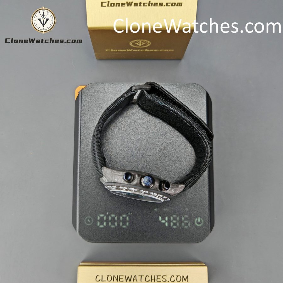 Rolex Super Clone Watches 1:1 Skeleton Daytona Carbon NTPT DIW 4130 Movement