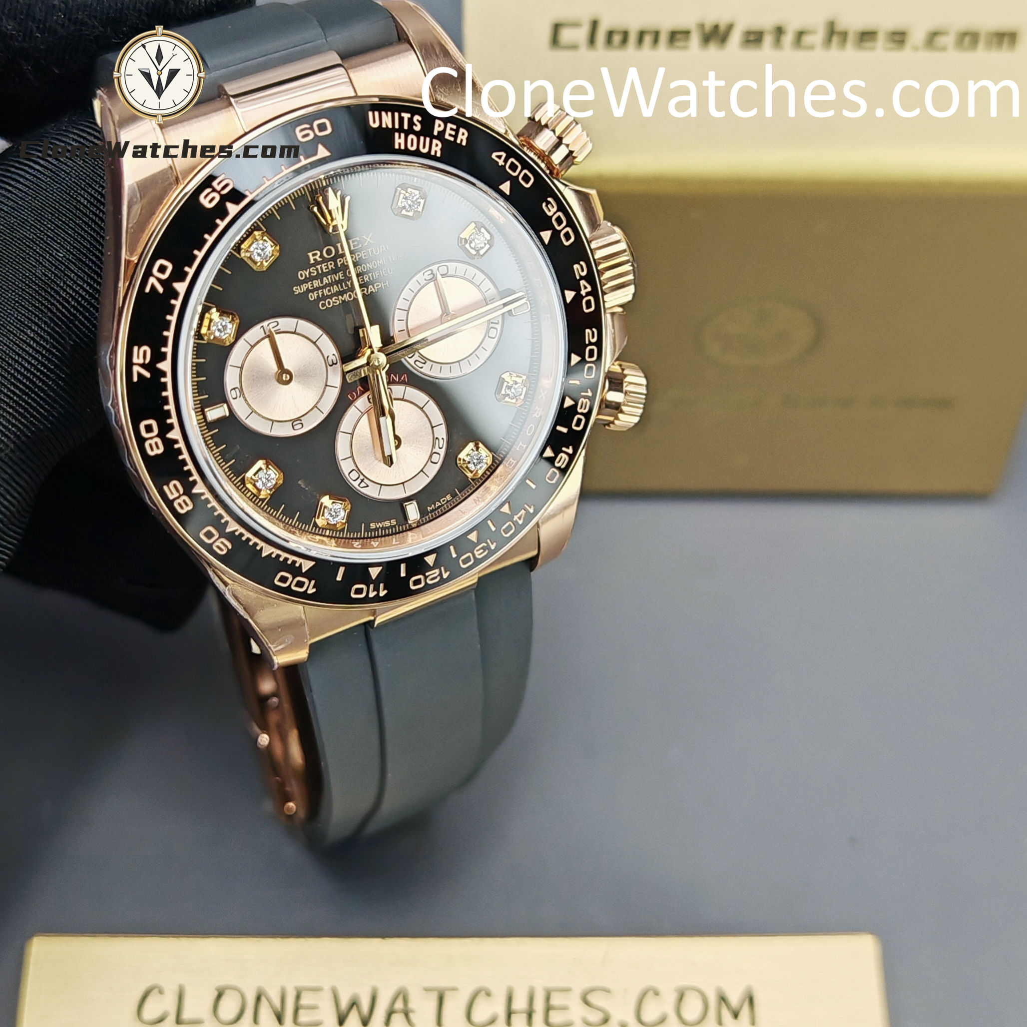 Rolex Super Clone Watches 1:1 Daytona Rose Gold M126515ln-0004 4131 Movement