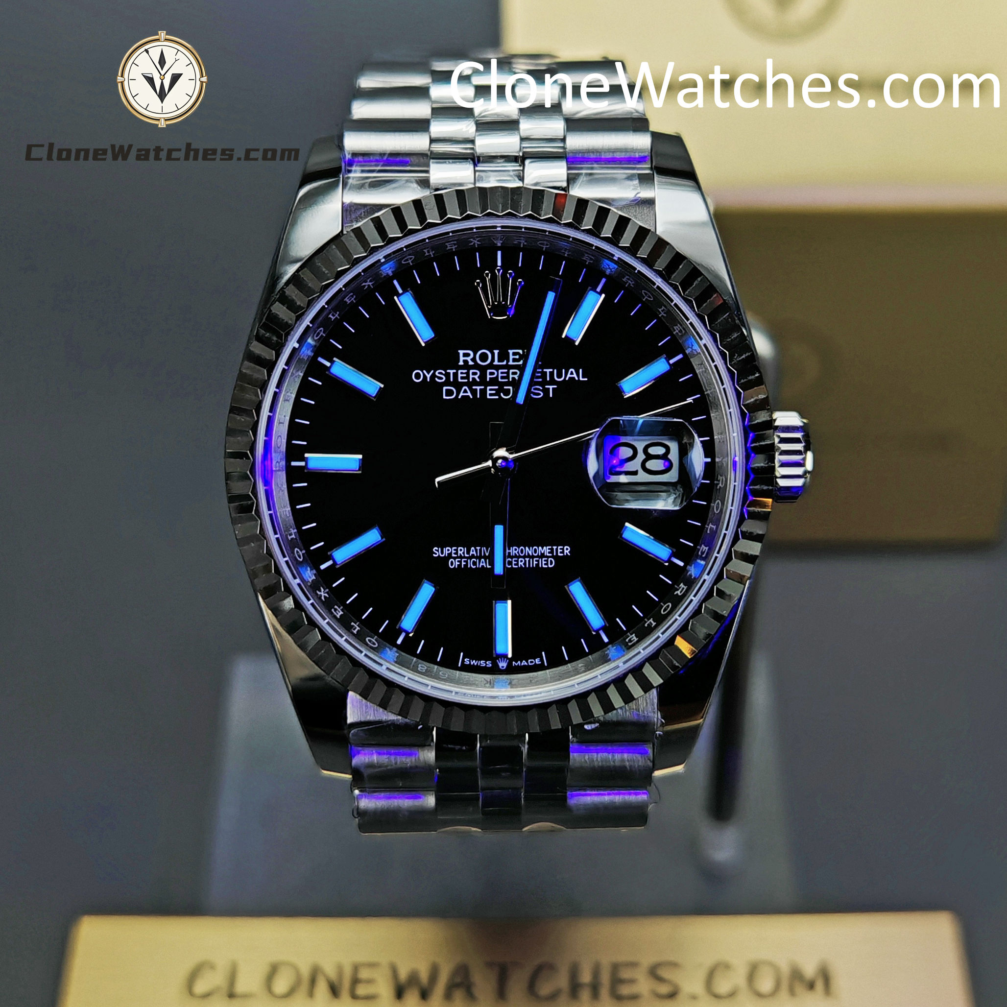 Rolex Super Clone Watches 1:1 DateJust M126234 – 0015 Black Dial Jubilee 36MM 3235 Movement