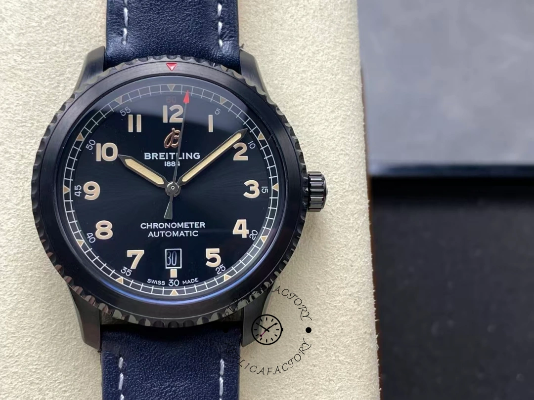 Navitimer Aviator 8 M17314101B1X1 Replica Automatic 41mm Blue Leather Strap