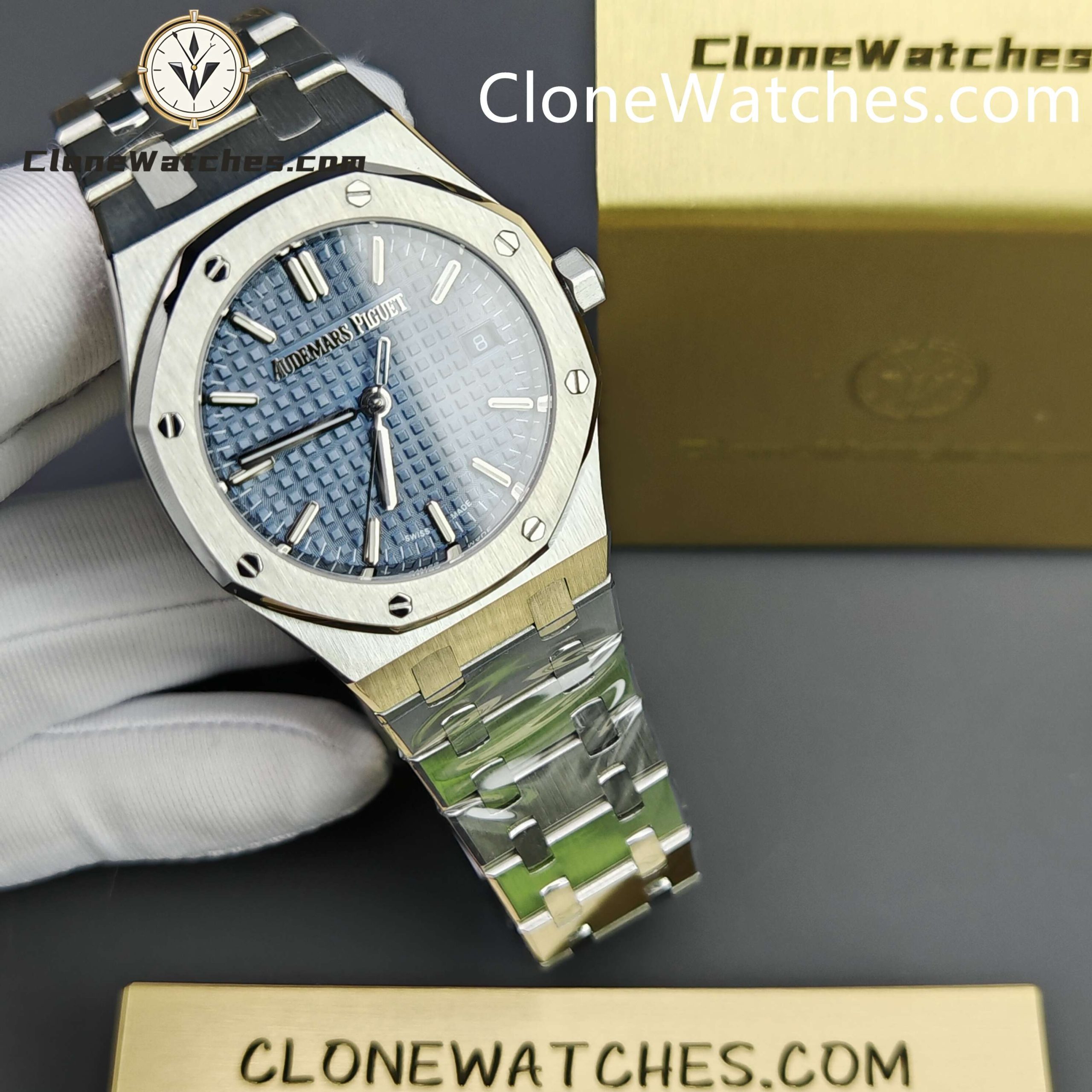 Audemars Piguet Super Clone Watches 1:1 Royal Oak Selfwinding 77350ST Blue Dial 34mm