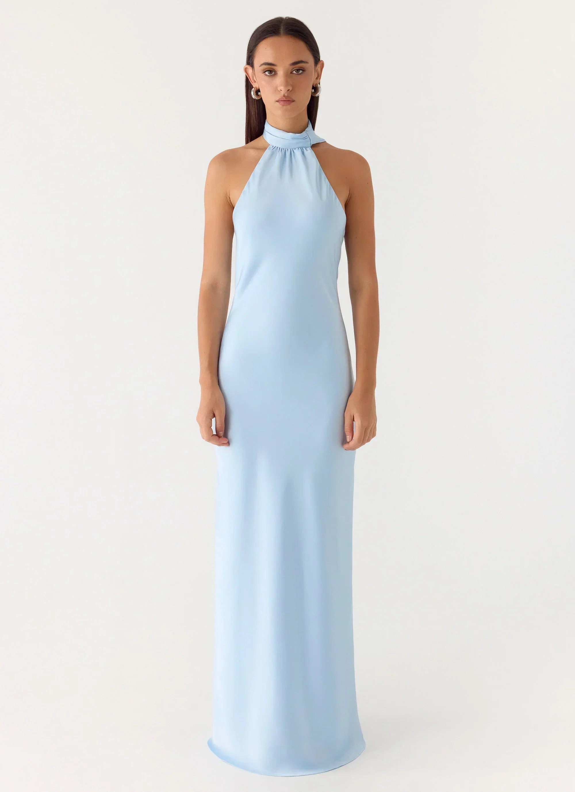 Keena Scarf Maxi Dress - Blue