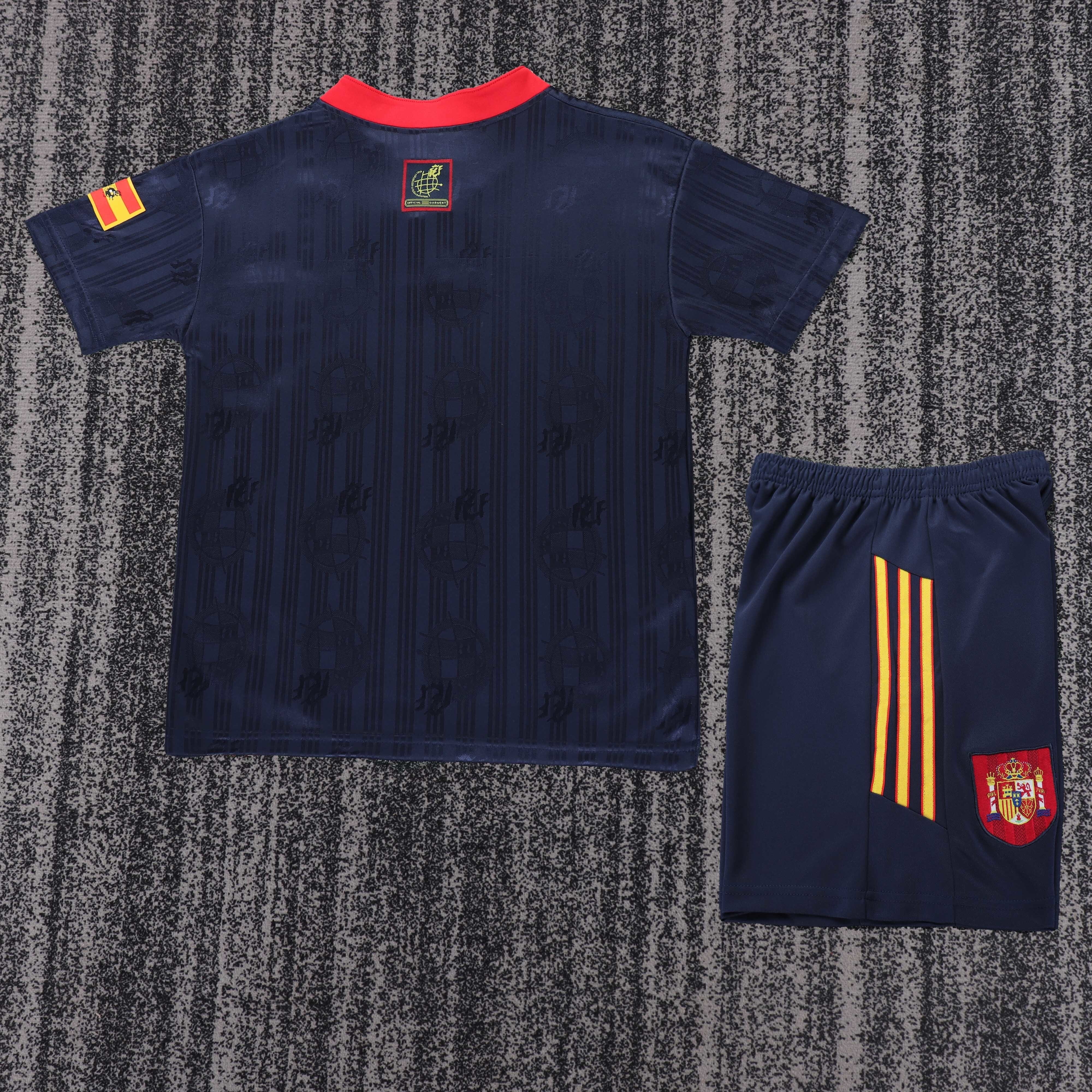 1996 Spanish away retro children's jersey set - fans edition