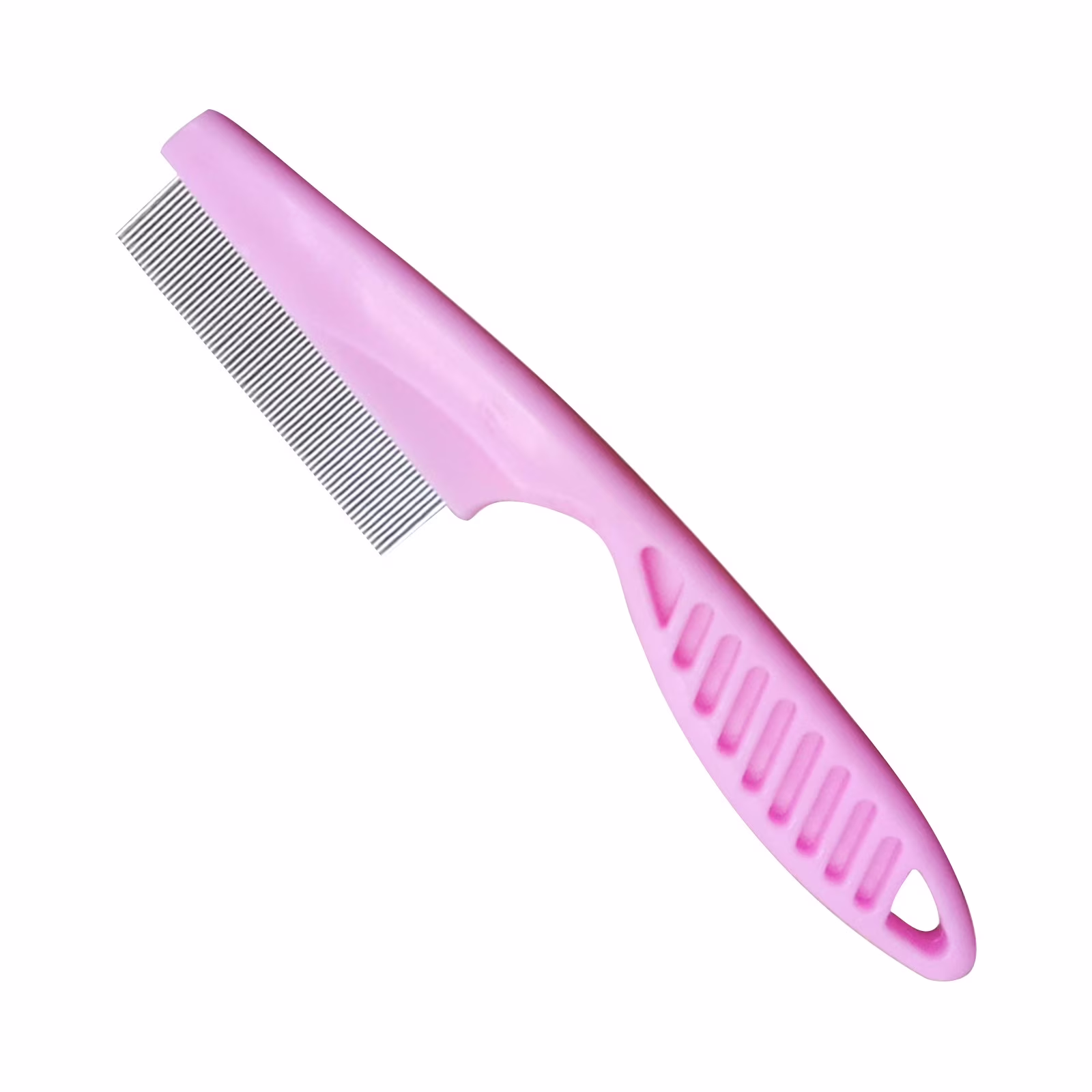 Multicolor Stainless Steel Pet Flea Comb, Professional Grooming Tool, Safe Round Teeth Design, Efficiently Remove Fleas, Ticks, Tear Stains, Tangles and Dirt for Dogs Cats