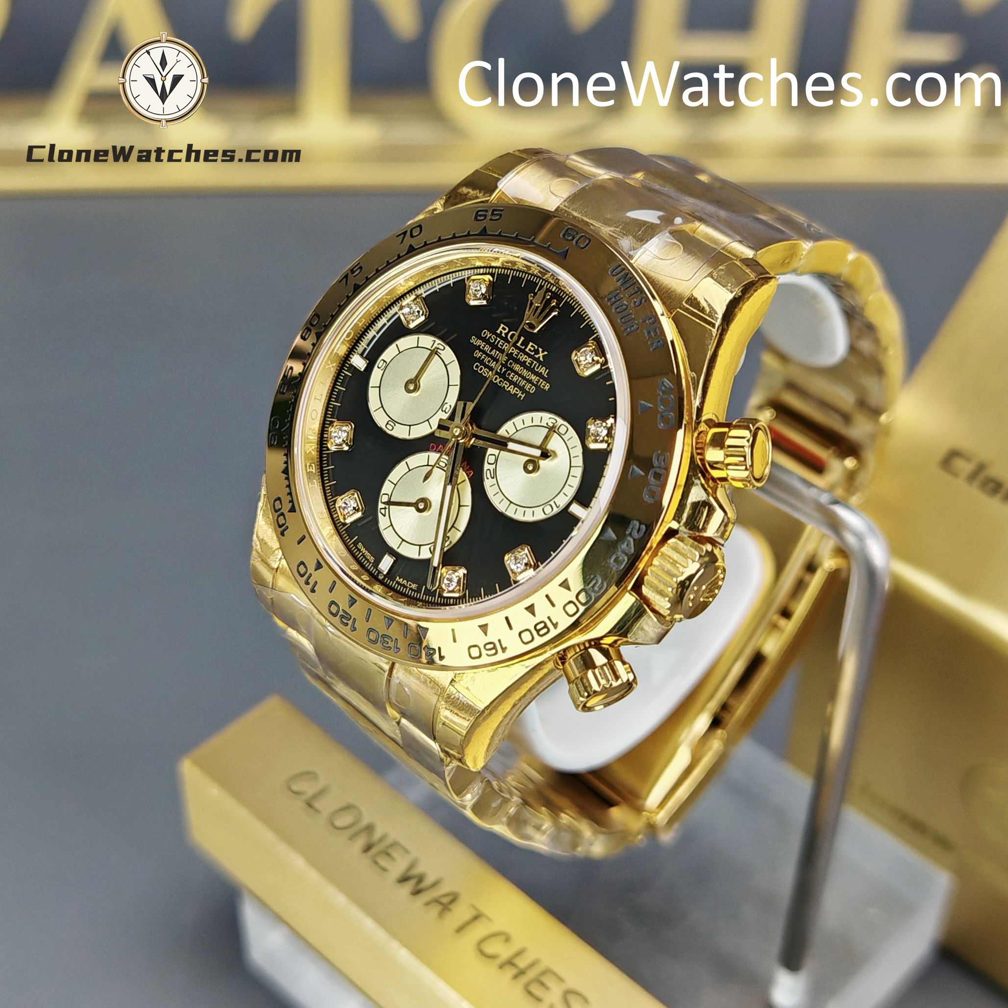 Rolex Super Clone Watches 1:1 Daytona 18k Gold M126508-0003 4131 Movement
