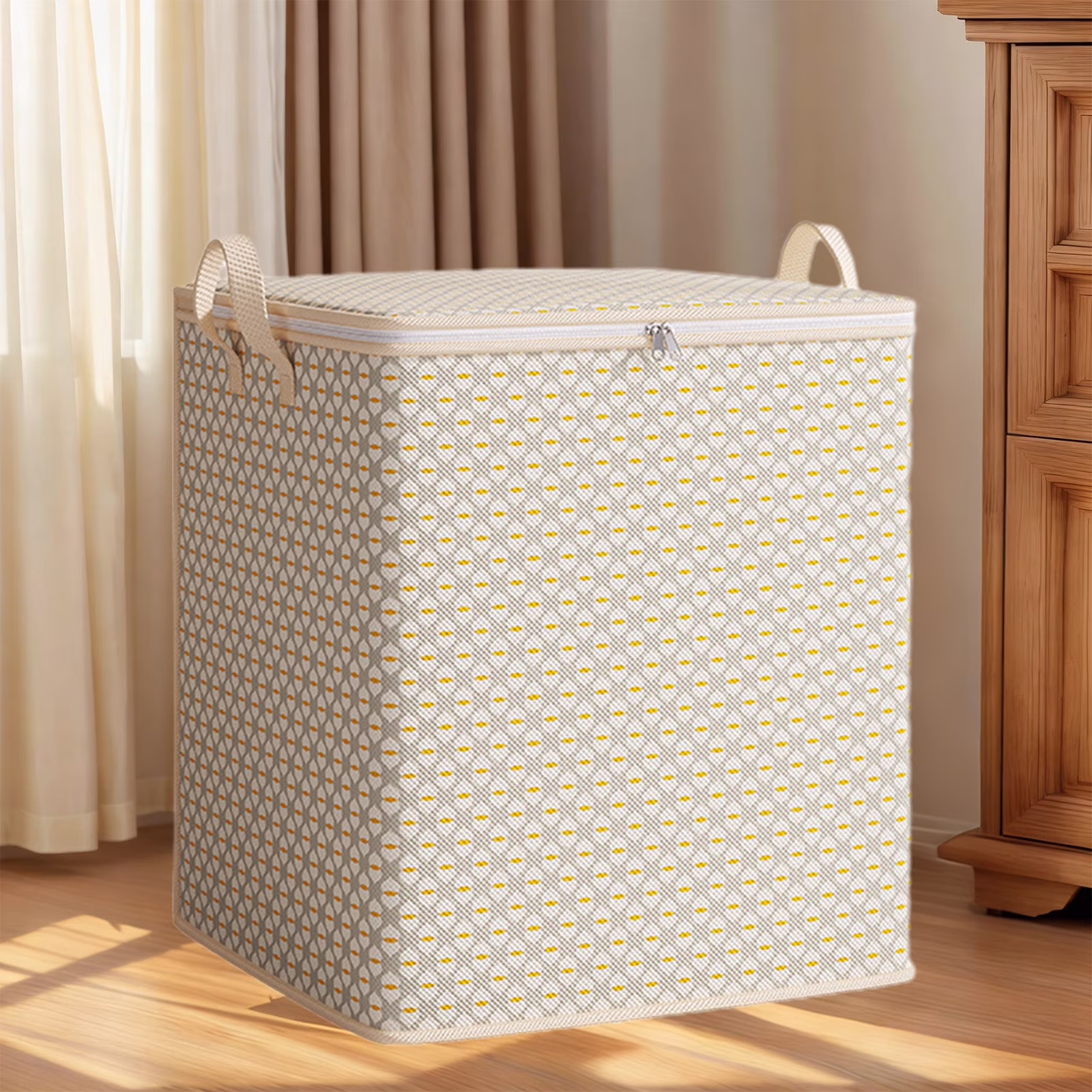 Heavy Duty Storage Containers with Secure Lid - Extra Large Capacity for Clothes Blankets Organization - Stackable Moving Boxes for Home Wardrobe Garage