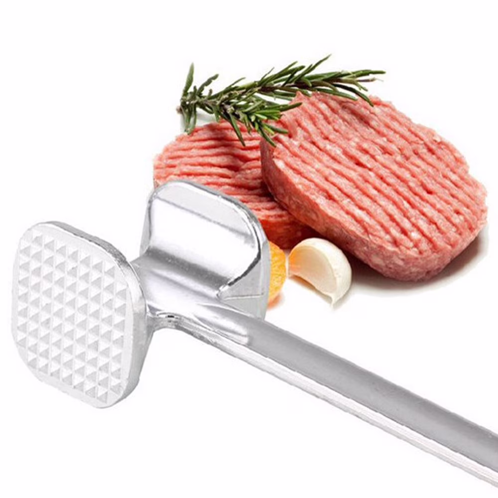 aoksee Kitchen Utensils 19.5cm Two Sides Aluminum Meat Hammer Mallet Beef Chicken Steak Beefs Porks Gift on Clearance
