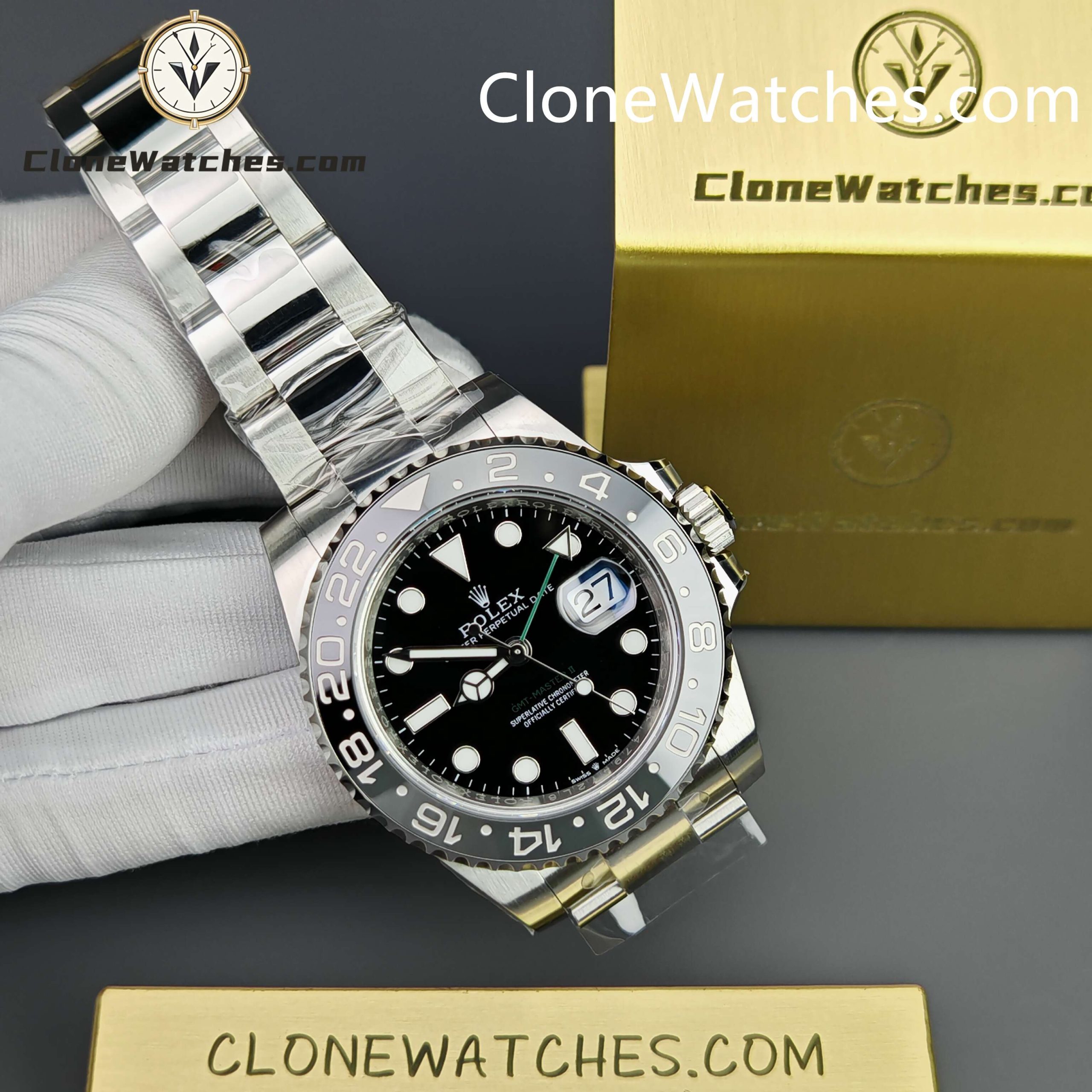 Rolex Super Clone Watches 1:1 Bruce Wayne GMT Master II M126710grnr Oyster 3285 Movement