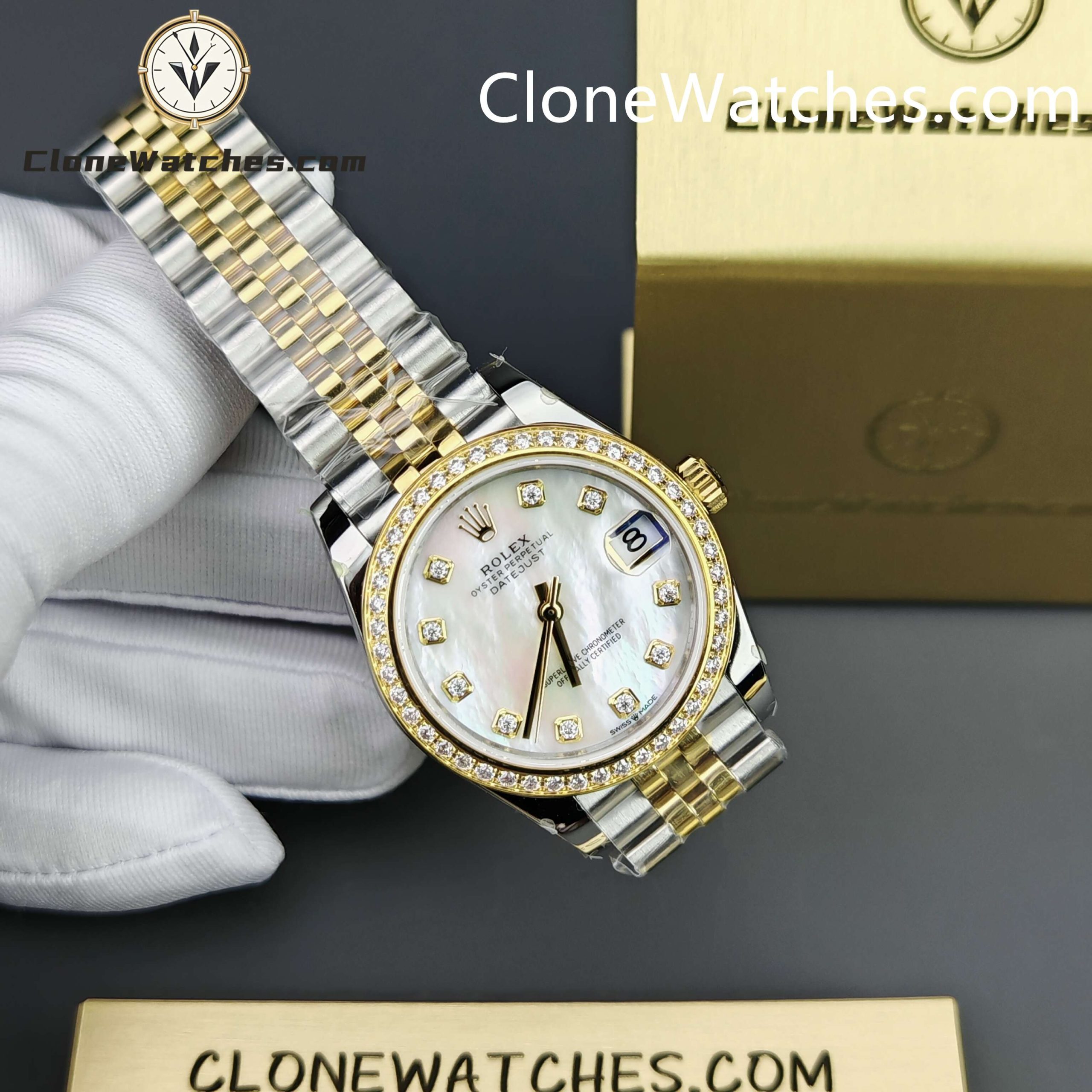 Rolex Super Clone Watches 1:1 DateJust m278383rbr-0028 Jubilee 31MM 2236 Movement