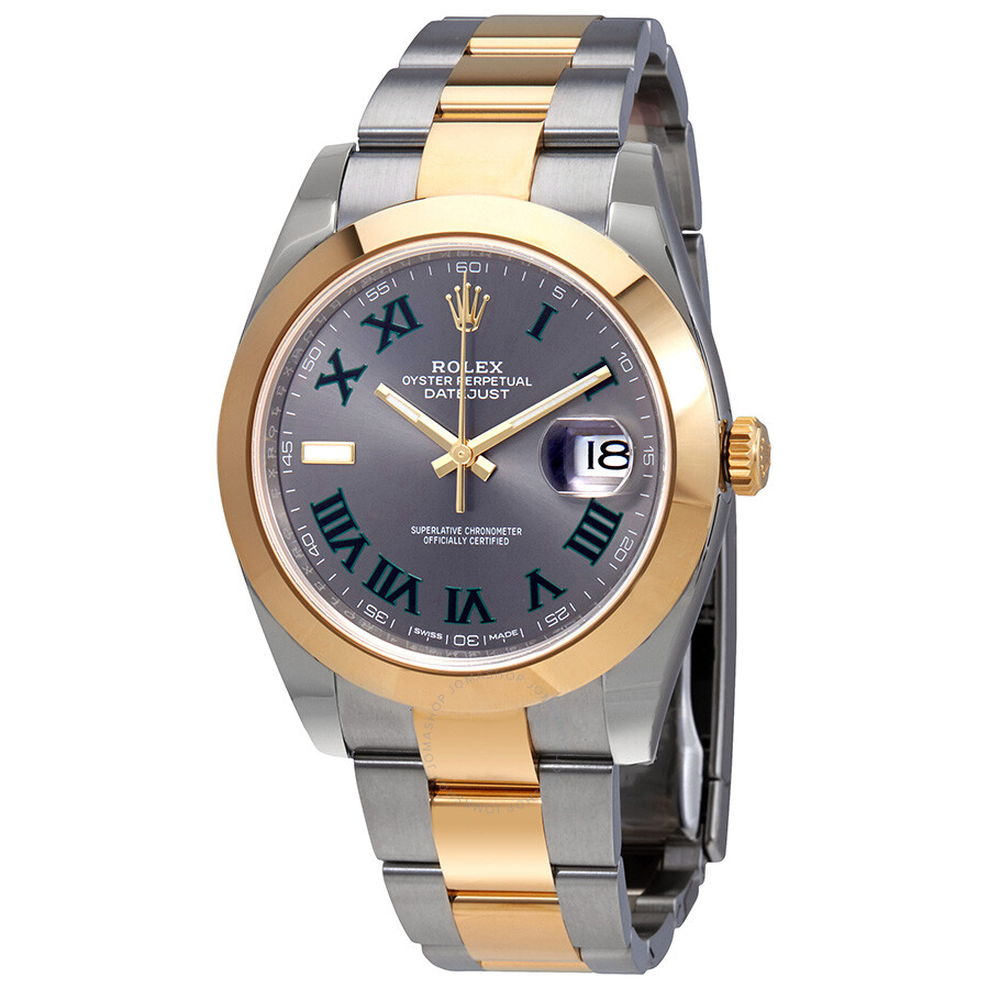 Rolex Datejust 41 Slate Dial Automatic Men s Steel and 18kt Yellow Gold Oyster Watch 126303GYRO（Lifetime free warranty+90-days replacement service & Refund!.）