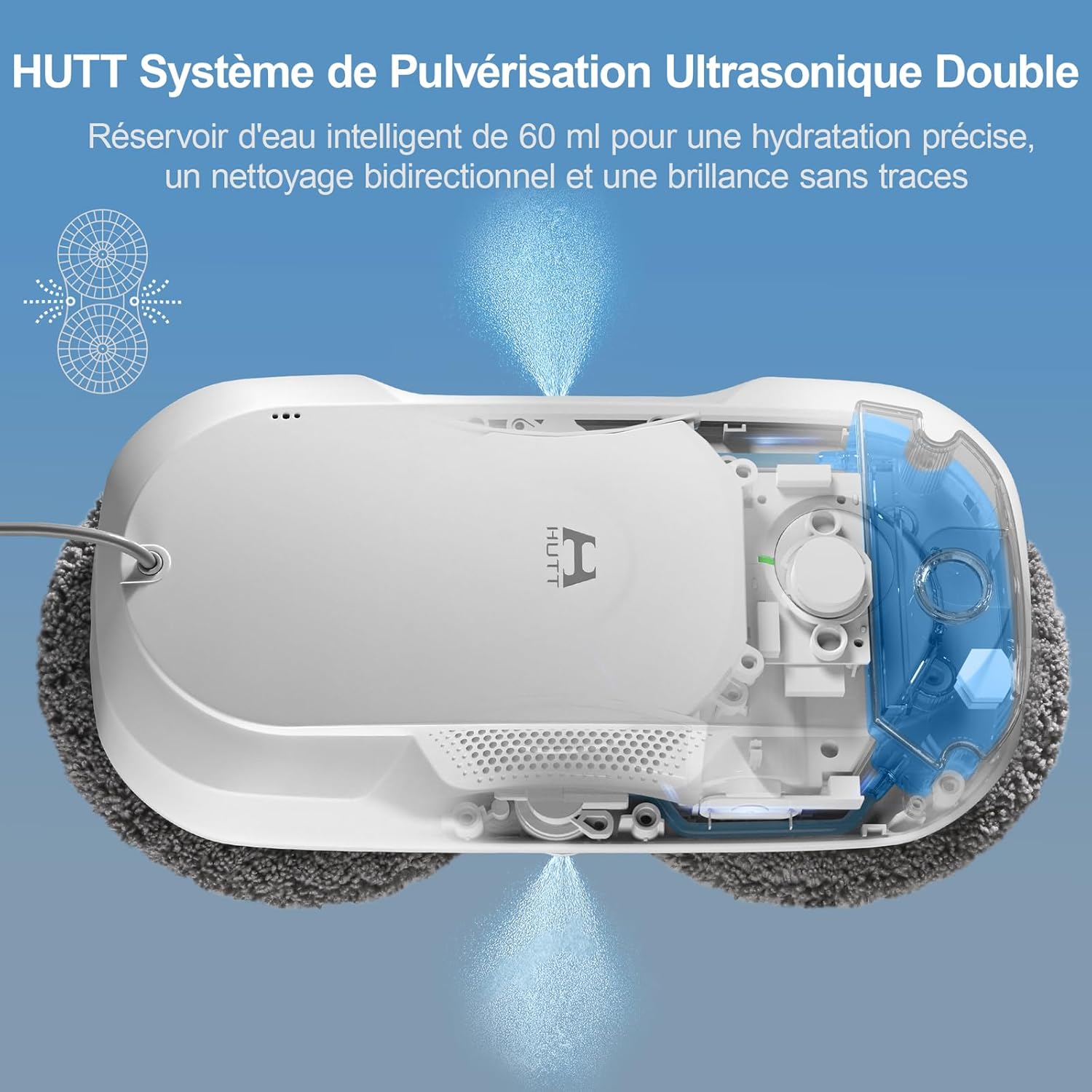 Robot laveur vitre DDC56 double pulvérisation navigation intelligente télécommande
