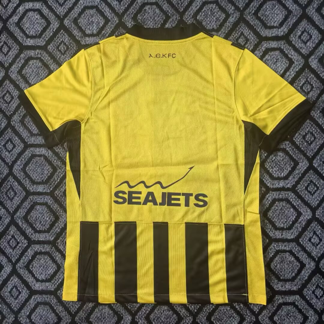 2025-2026 Greek Super League Athens Home Yellow Jersey - Fan Edition