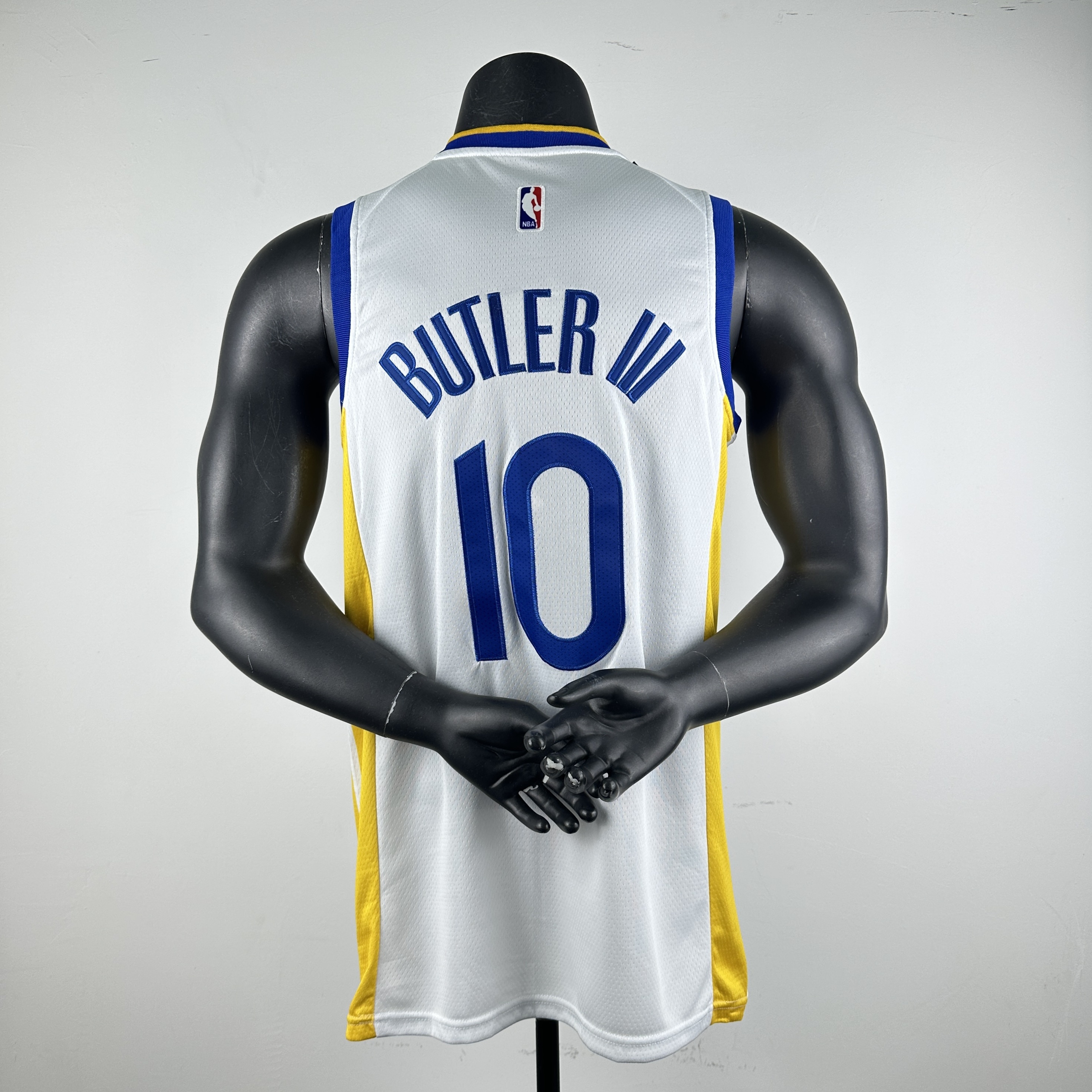 Embroidered Warriors V-neck white No. 10 Butler