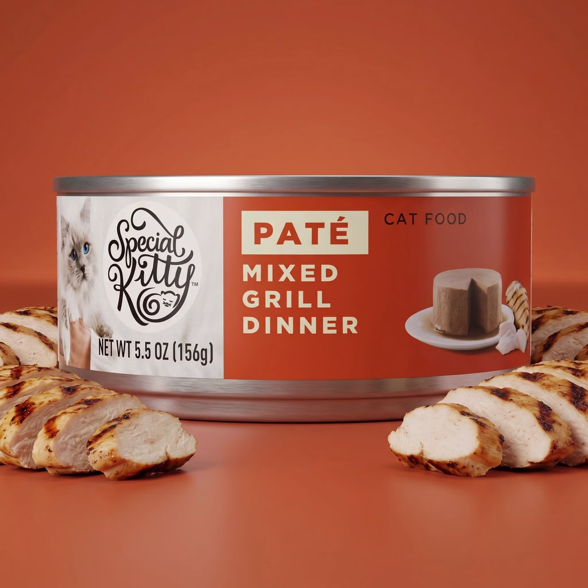Special Kitty Mixed Grill Dinner Pate Wet Cat Food, 5.5 oz Can