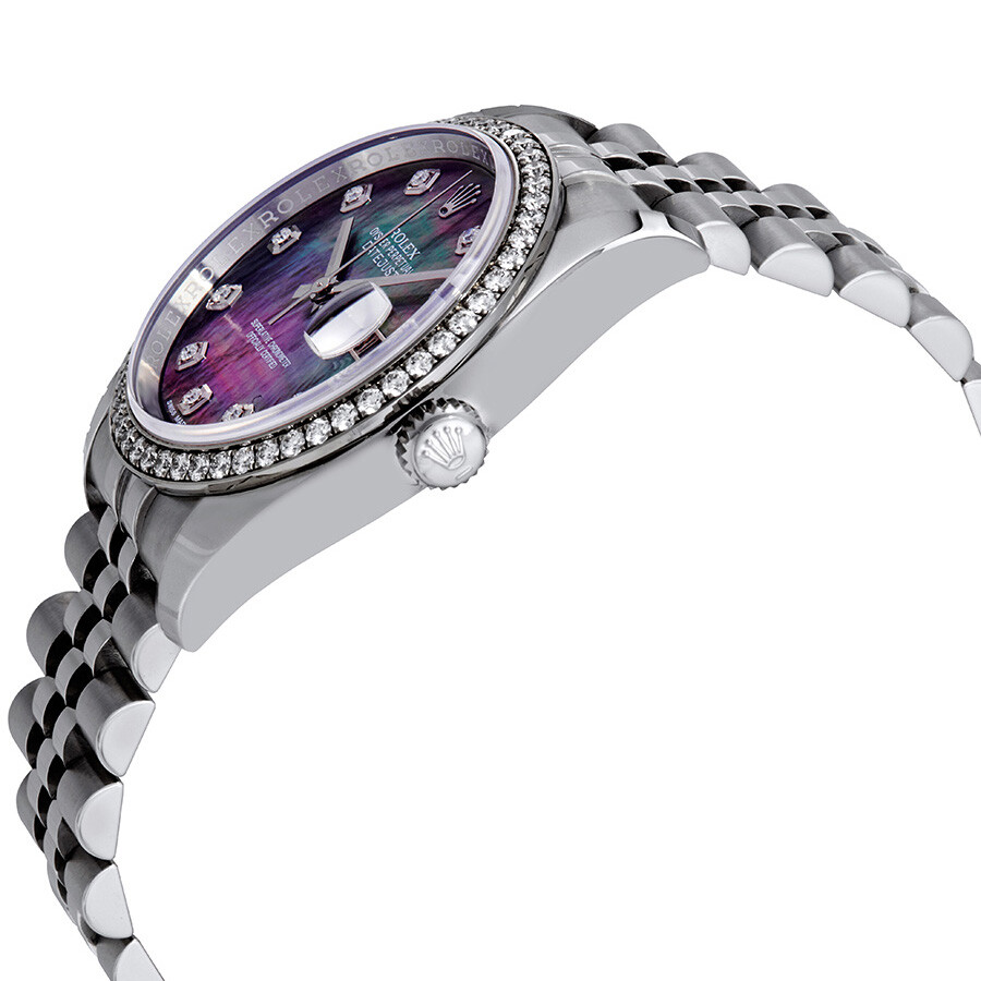 Rolex Oyster Perpetual Datejust 36 Black Mother of Pearl Dial Stainless Steel Jubilee Bracelet Automatic Men s Watch 116244BMDJ（Lifetime free warranty+90-days replacement service & Refund!.）