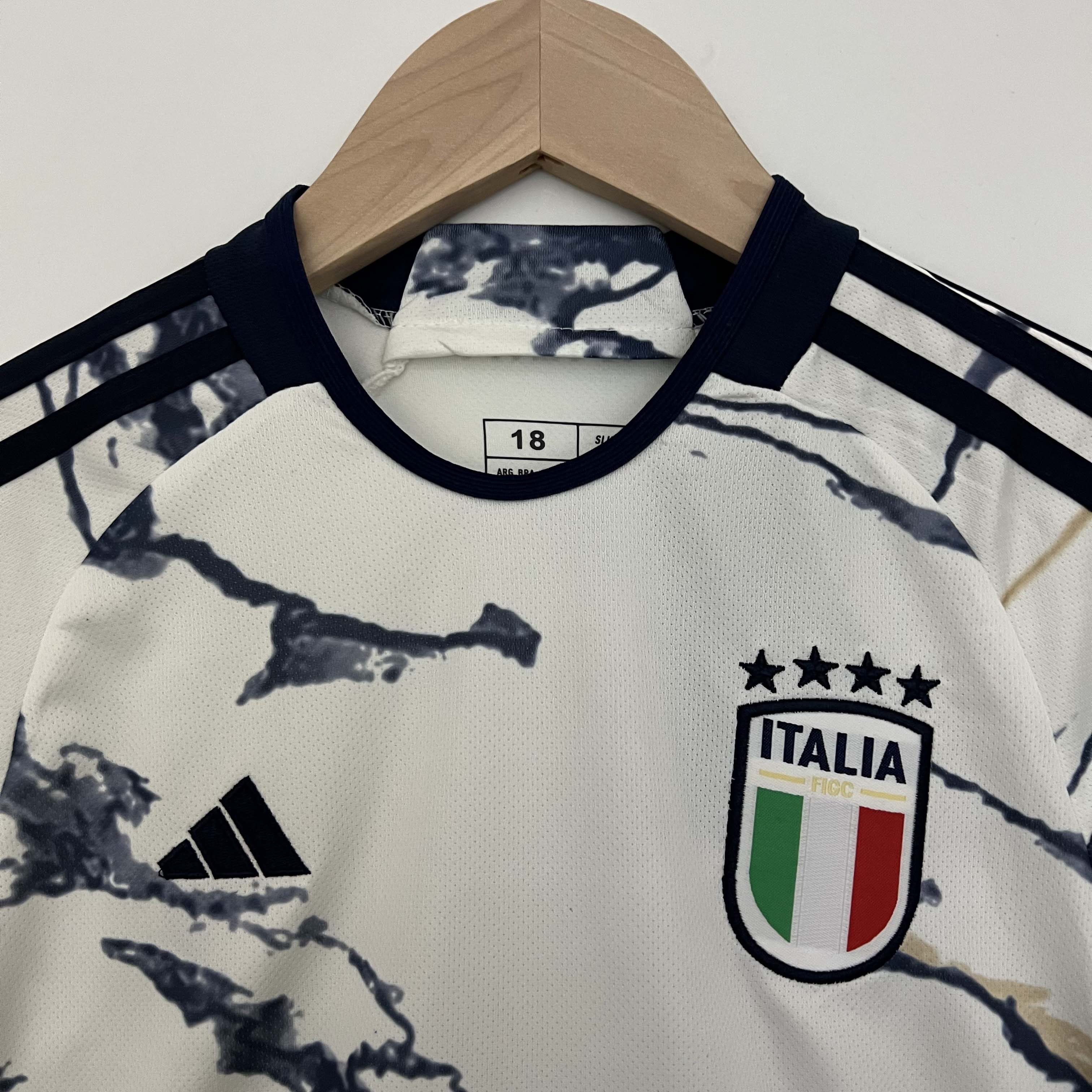 2023 Italy Away  Soccer Shirt Kids Size