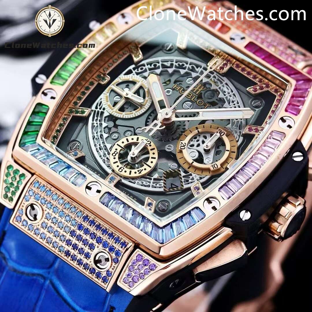 Hublot Super Clone Watches 1:1 Spirit of Big Bang Rose Gold Rainbow 642.NX.0170.RX.1704