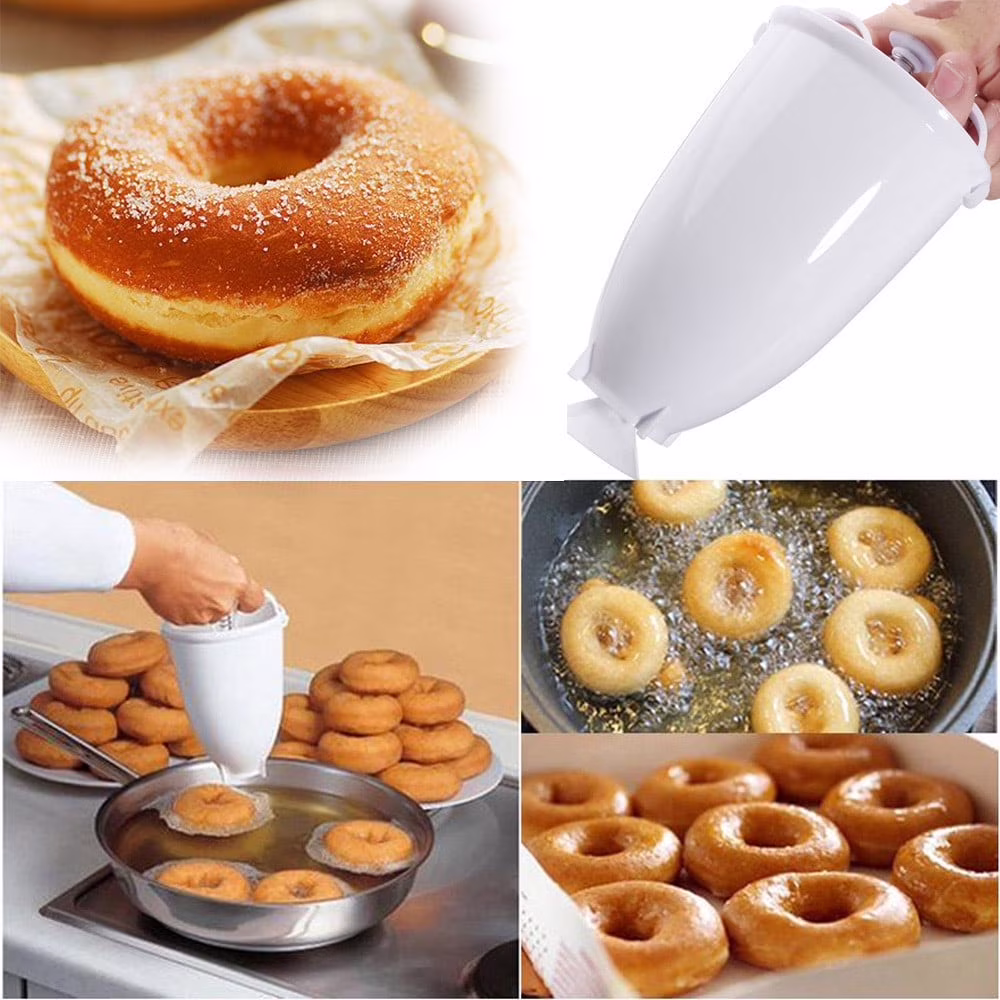 DIY Donut Making Mold Plastic Pastry Forming Tool Reusable Baking Accessory For Home Kitchen Dessert Snack Homemade Making