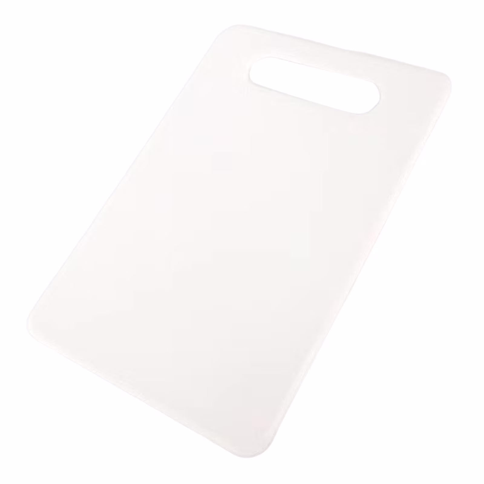 Plastic Cutting Board，1 Pack Small Chopping Boards for Kitchen，BPA-Free，Nonslip Plastic Chopping Board for Meat Vegetable Fruit，Easy Grip Handle，Non-Slip，Space Saving(White)