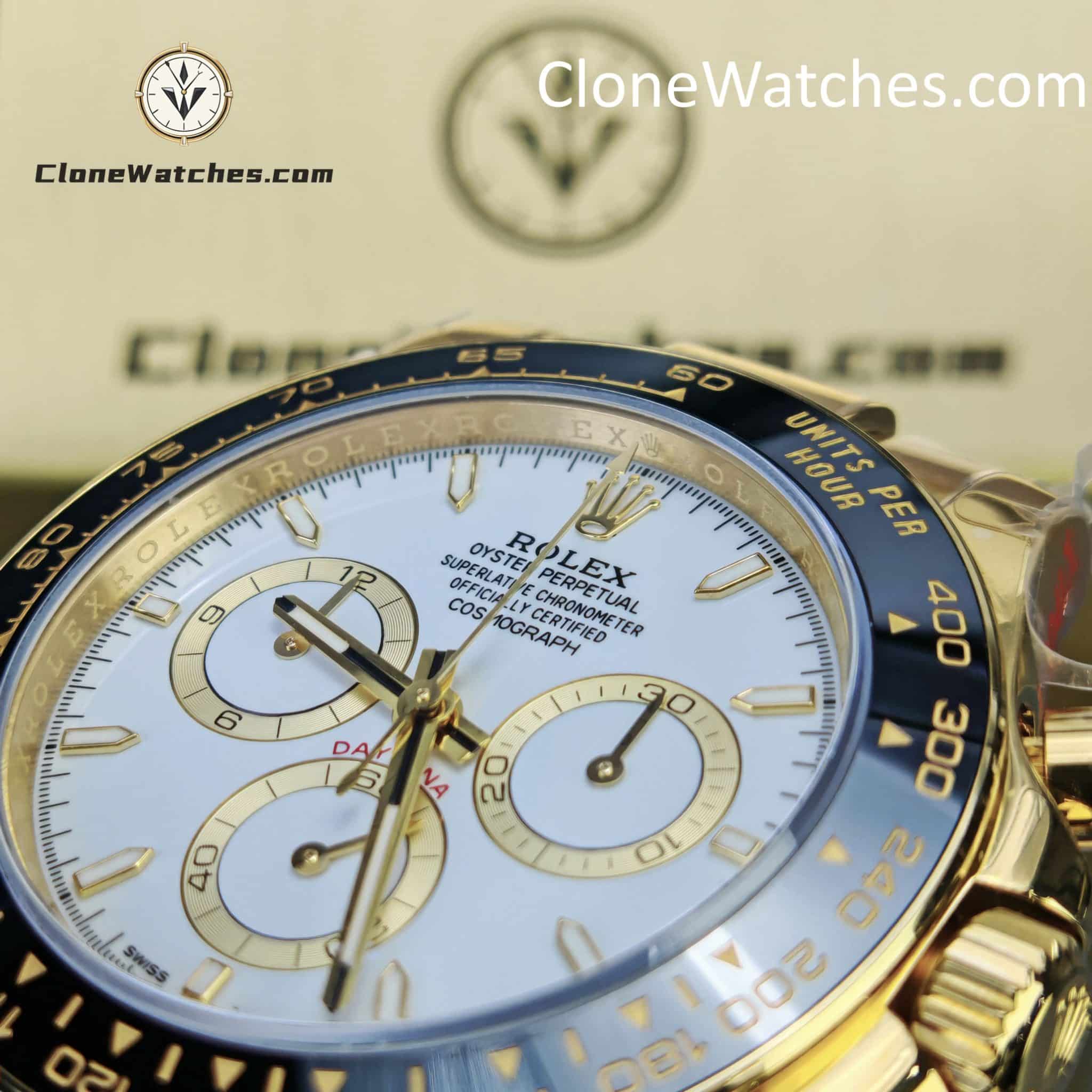 Rolex Super Clone Watches 1:1 Daytona 18K Gold M126518ln-0002 4131 Movement