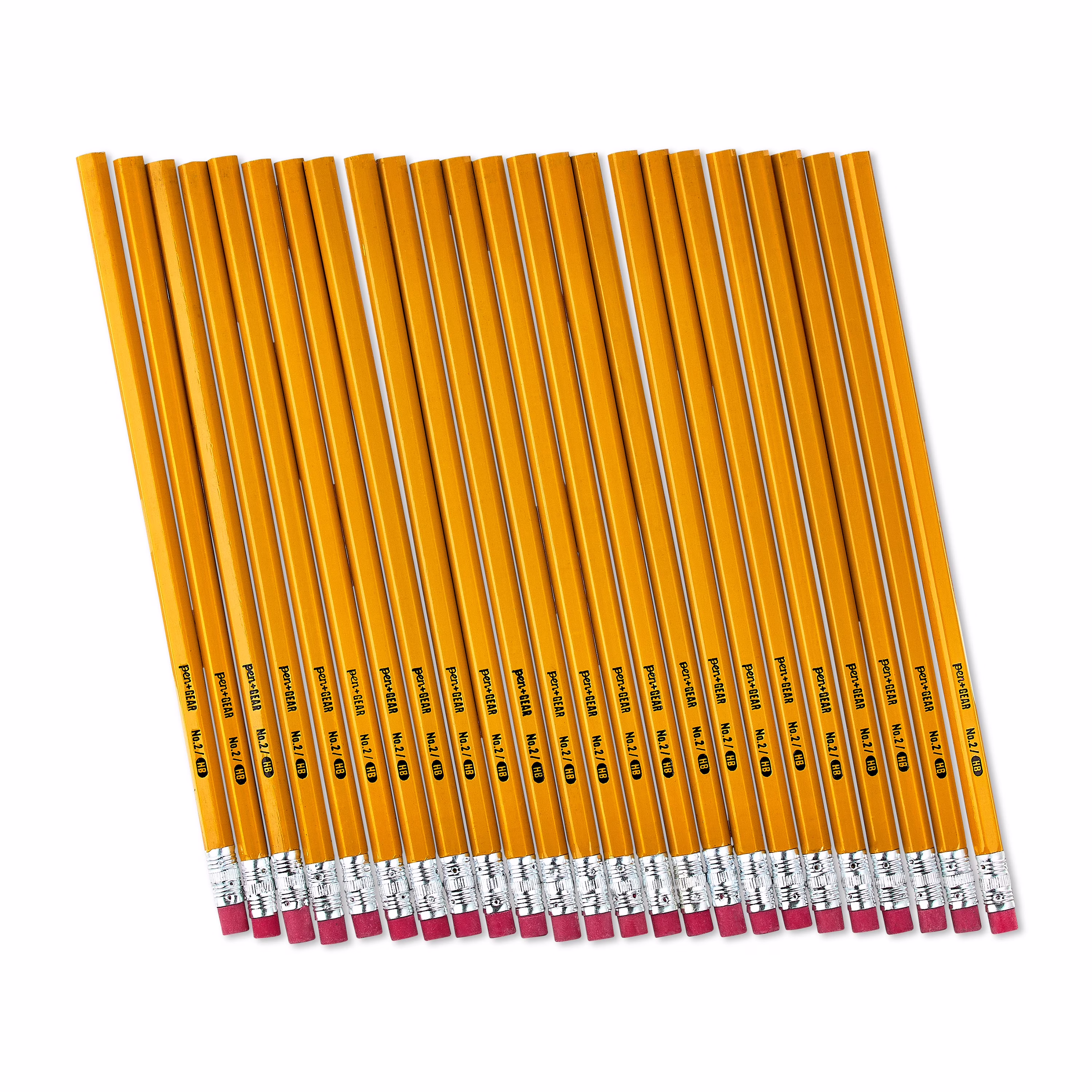 Pen+Gear #2 HB Unsharpened Wood Pencils, Yellow, 24 Count