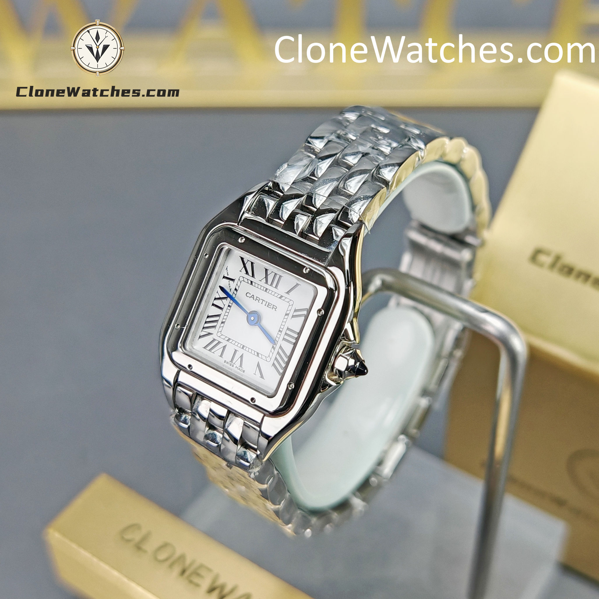 Cartier Super Clone Watches 1:1 PANTHÈRE DE CARTIER White Dial 22mm*30mm WSPN0006