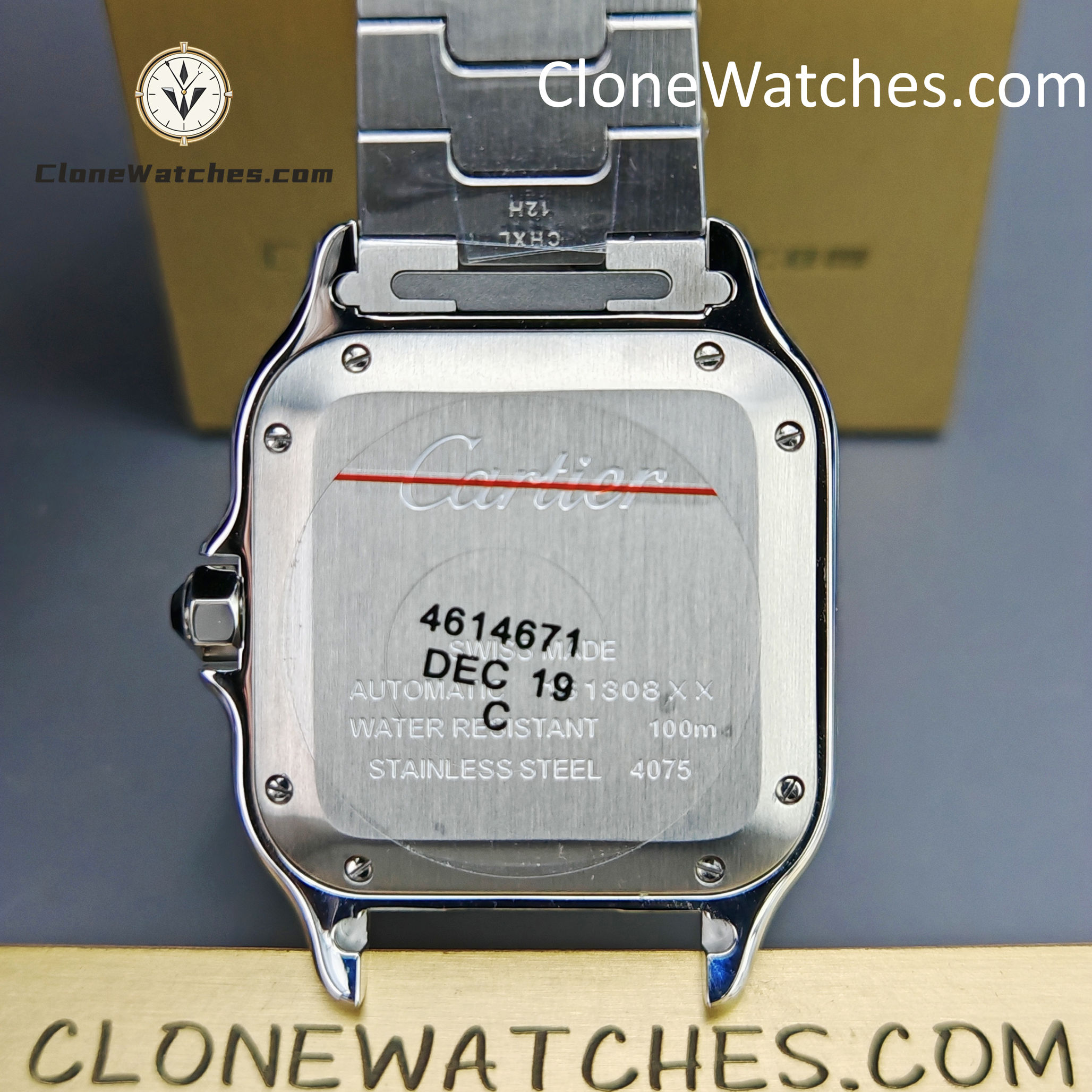 Cartier Super Clone Watches 1:1 Santos Series Green Dial 35.1MM WSSA0061