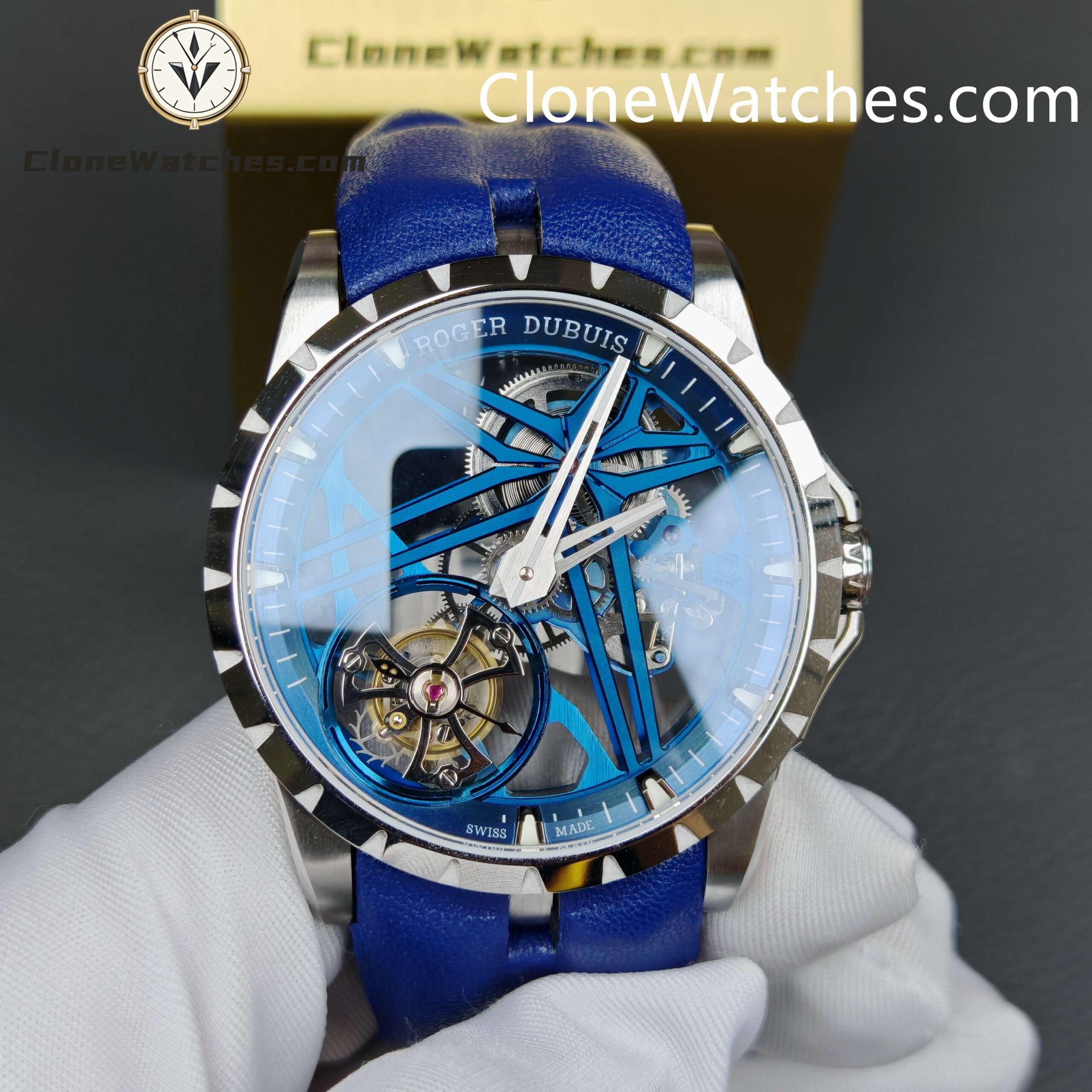 Roger Dubuis Super Clone Watches 1:1 Excalibur Skeleton Tourbillon RDDBEX0838 42MM