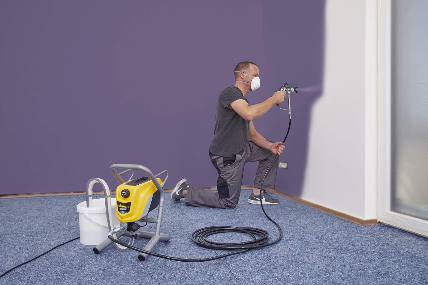 Système peinture airless 250 M 110 bar tuyau 9 m réglage pression