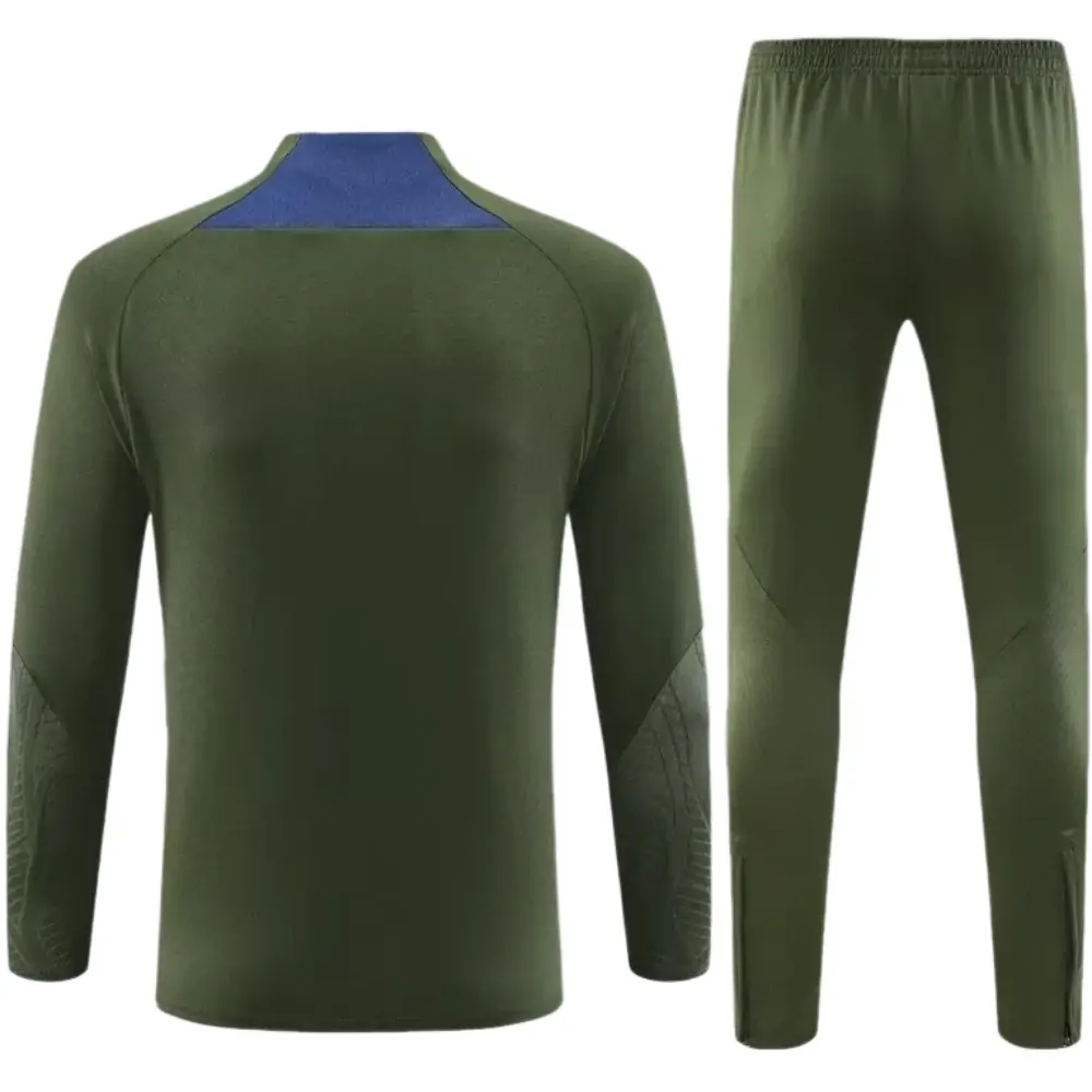 2023/2024 Paris half-pull training uniform military green suit 1:1 Thai quality suit