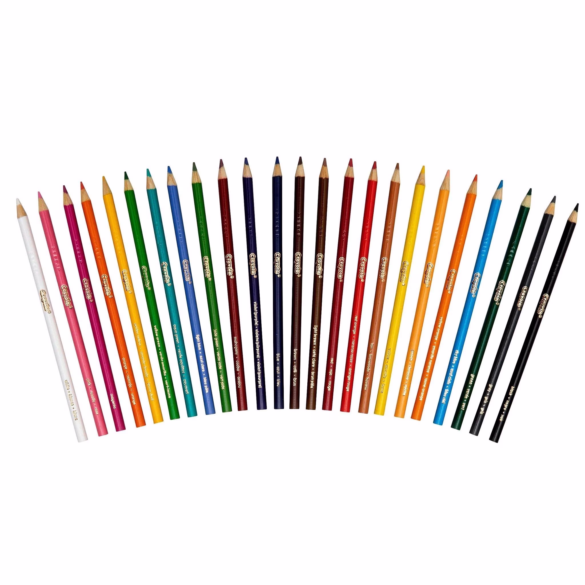 Crayola Colored Pencils, Back to School Supplies for Kids, Teacher Supplies, Pre-sharpened, 24 Ct