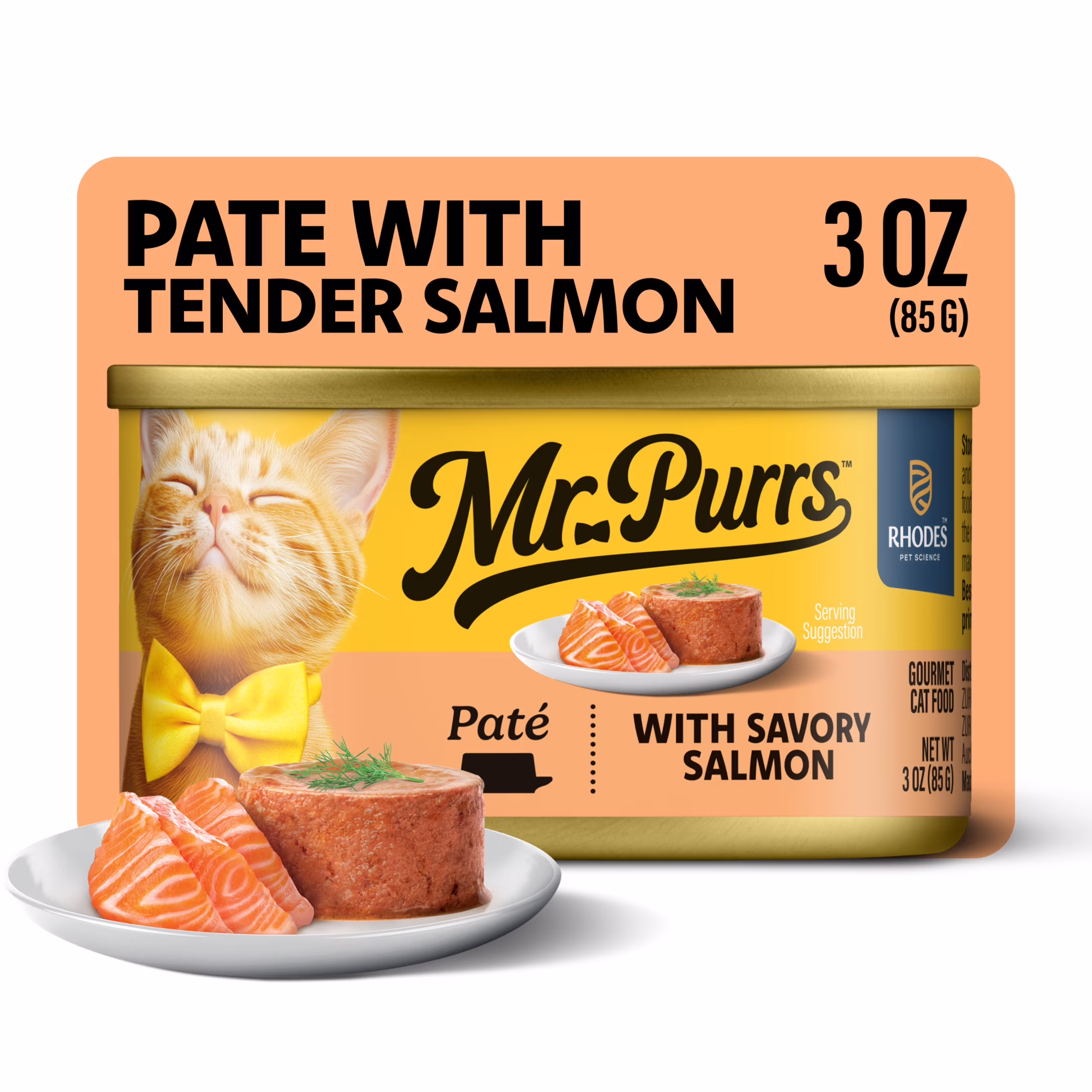 Mr Purrs Savory Salmon in Pate Wet Cat Food, 3 oz Can