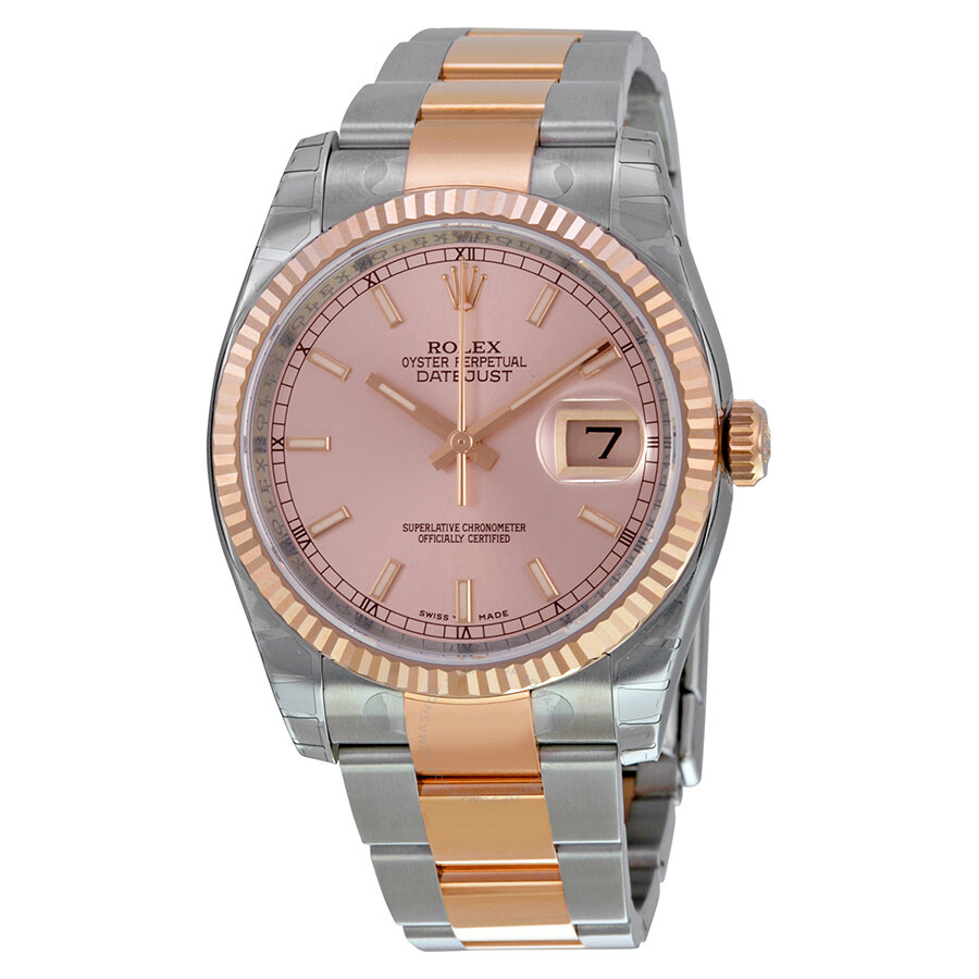 Rolex Oyster Perpetual Datejust 36 Pink Champagne Dial Stainless Steel and 18K Everose Gold Bracelet Automatic Men s Watch 116231PSO（Lifetime free warranty+90-days replacement service & Refund!.）