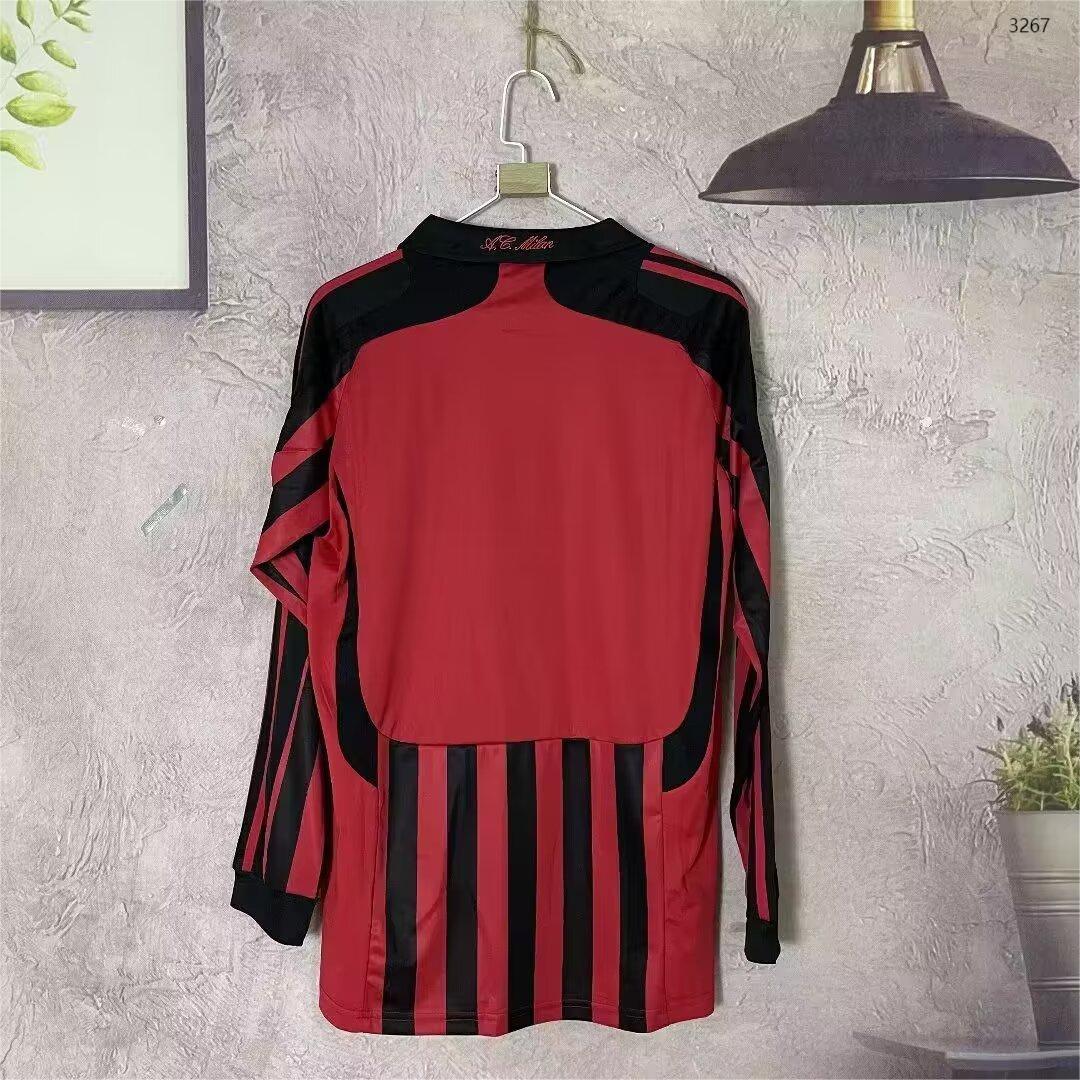 2007/08 AC Milan home long-sleeved retro jersey - fans edition