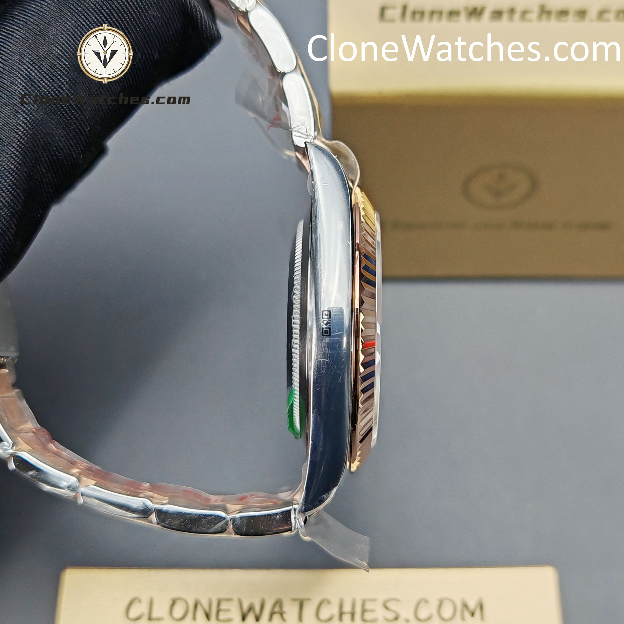 Rolex Super Clone Watches 1:1 DateJust Champagne Diamond Dial Oyster 41MM M126331-0007 3235 Movement