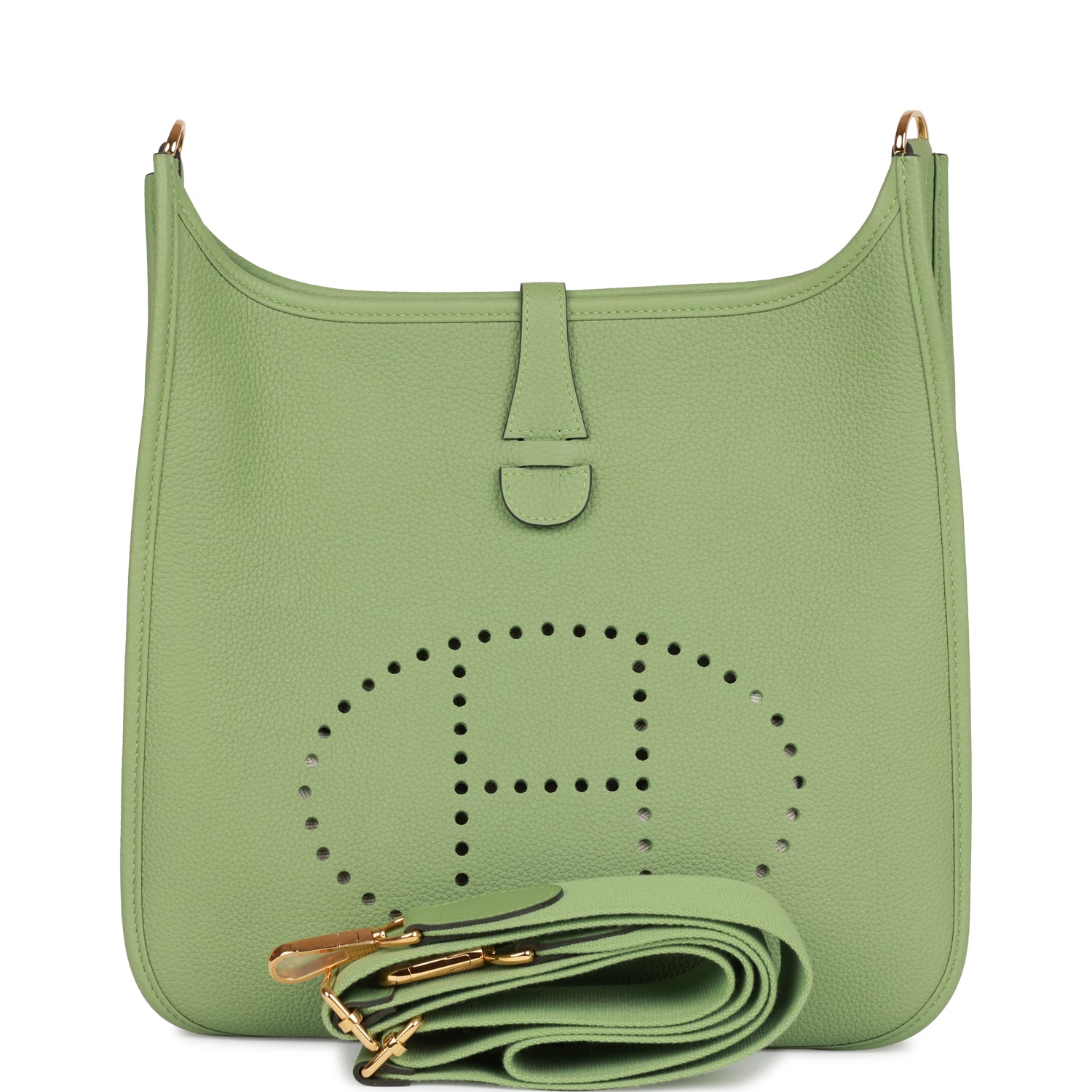 Hermes Evelyne III PM Vert Criquet Clemence Gold Hardware