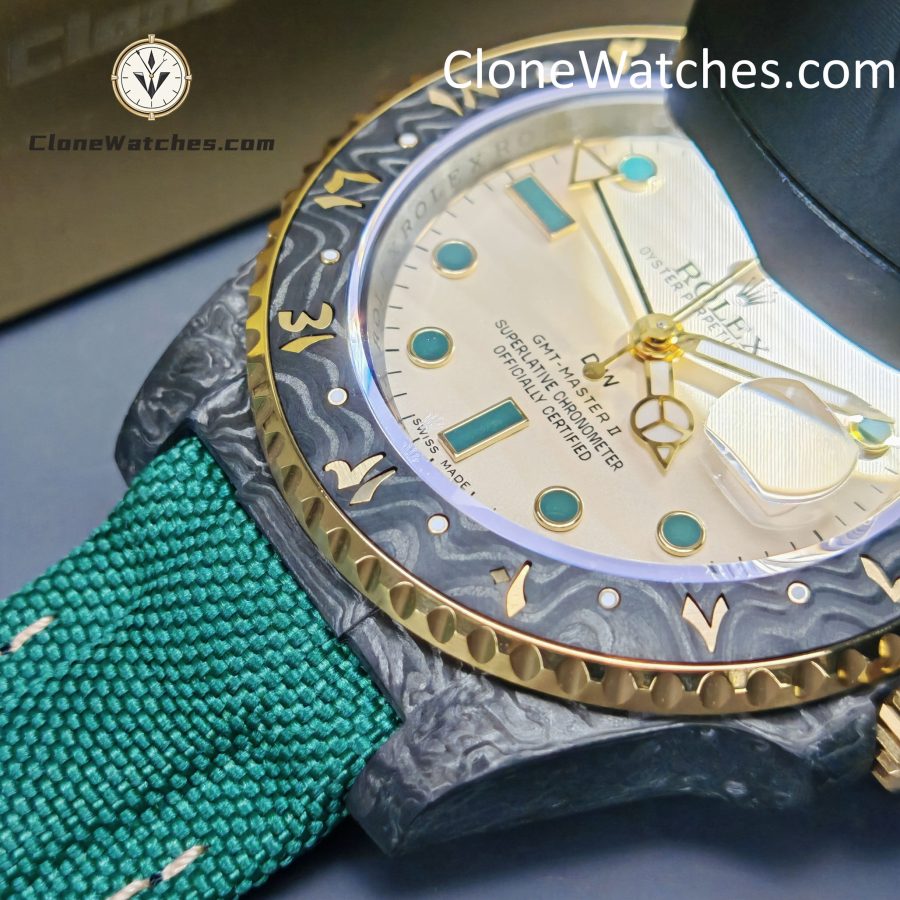 Modified Super Clone Watches 1:1 DIW Rolex GMT Master II NTPT Carbon OASIS Middle East Edition 3285 Movement