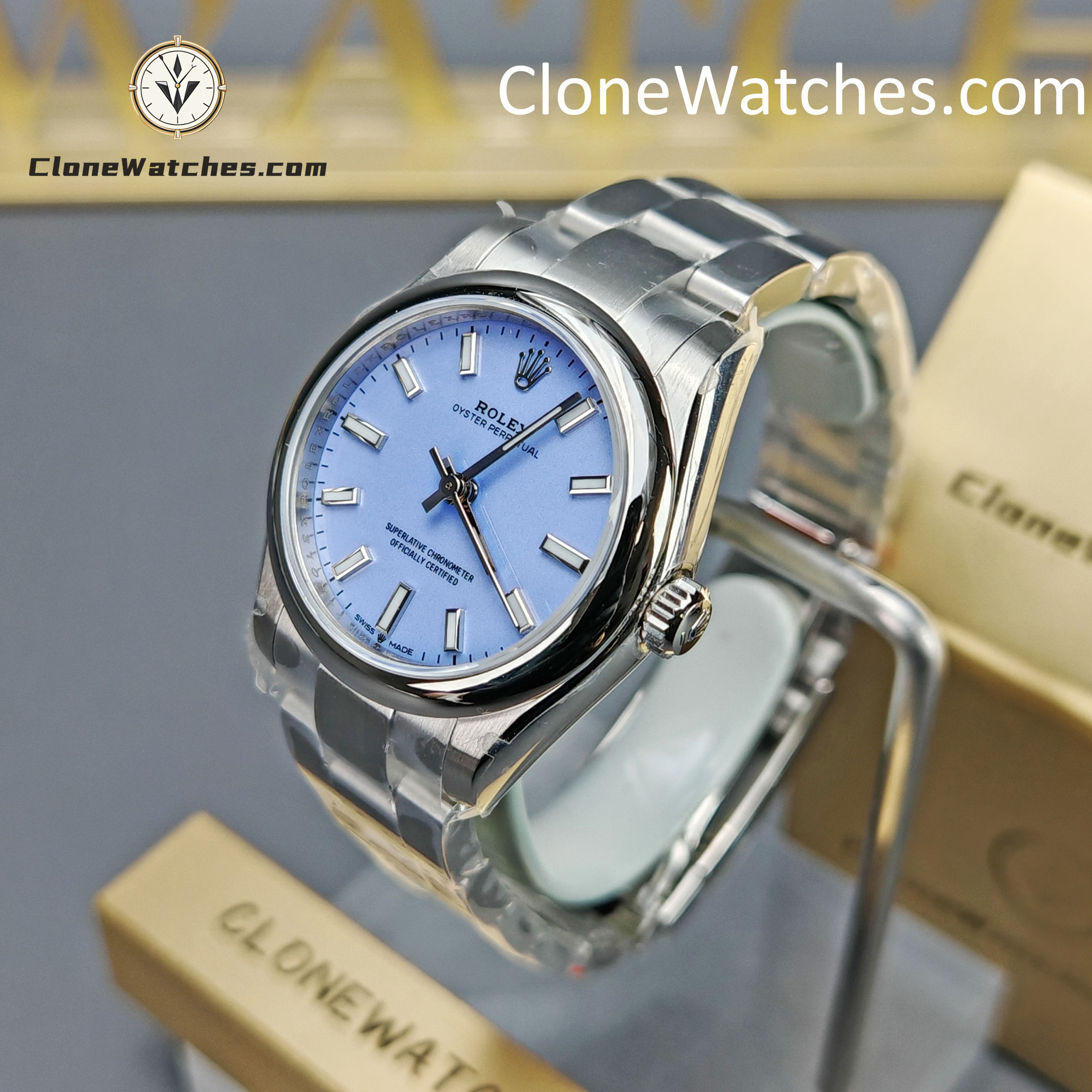Rolex Super Clone Watches 1:1 Oyster Perpetual Purple Dial 277200-0014 31mm 2232 Movement